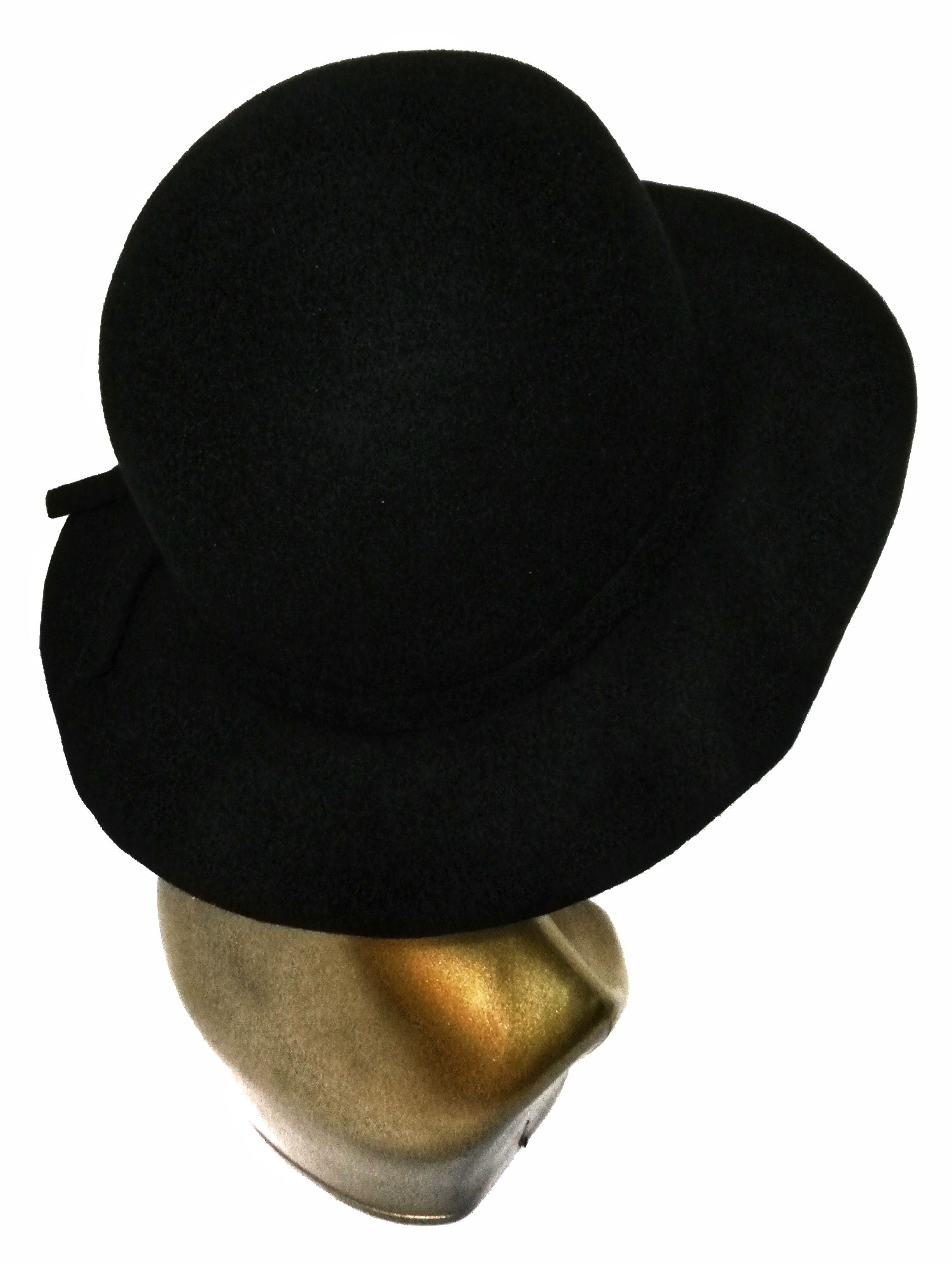 BEAUTY&YOUTH 🔥Lyllis Hat Black Long Brim Plain Wool Hats🔥 Size ONE SIZE - 6 Thumbnail