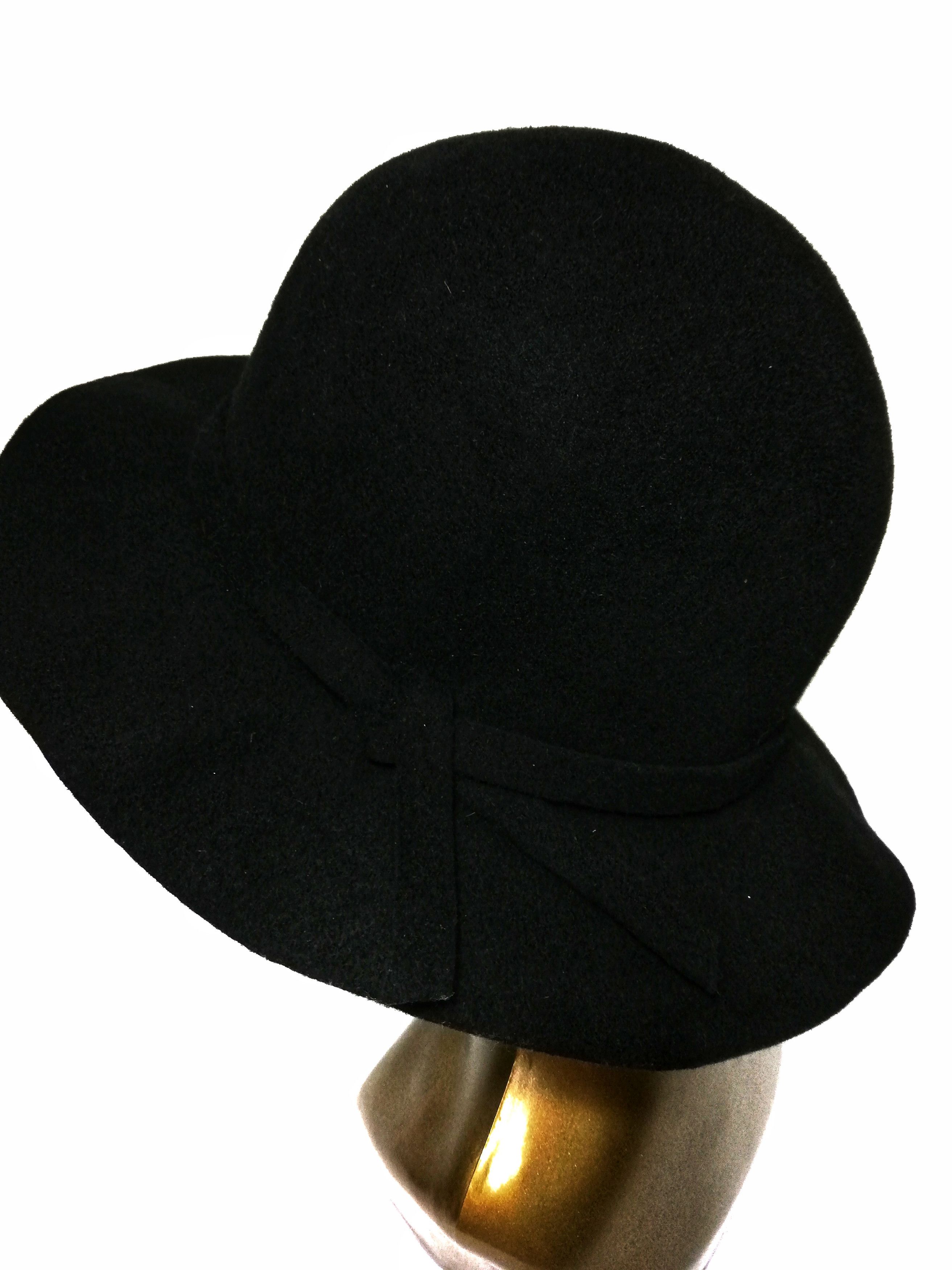 BEAUTY&YOUTH 🔥Lyllis Hat Black Long Brim Plain Wool Hats🔥 Size ONE SIZE - 5 Thumbnail