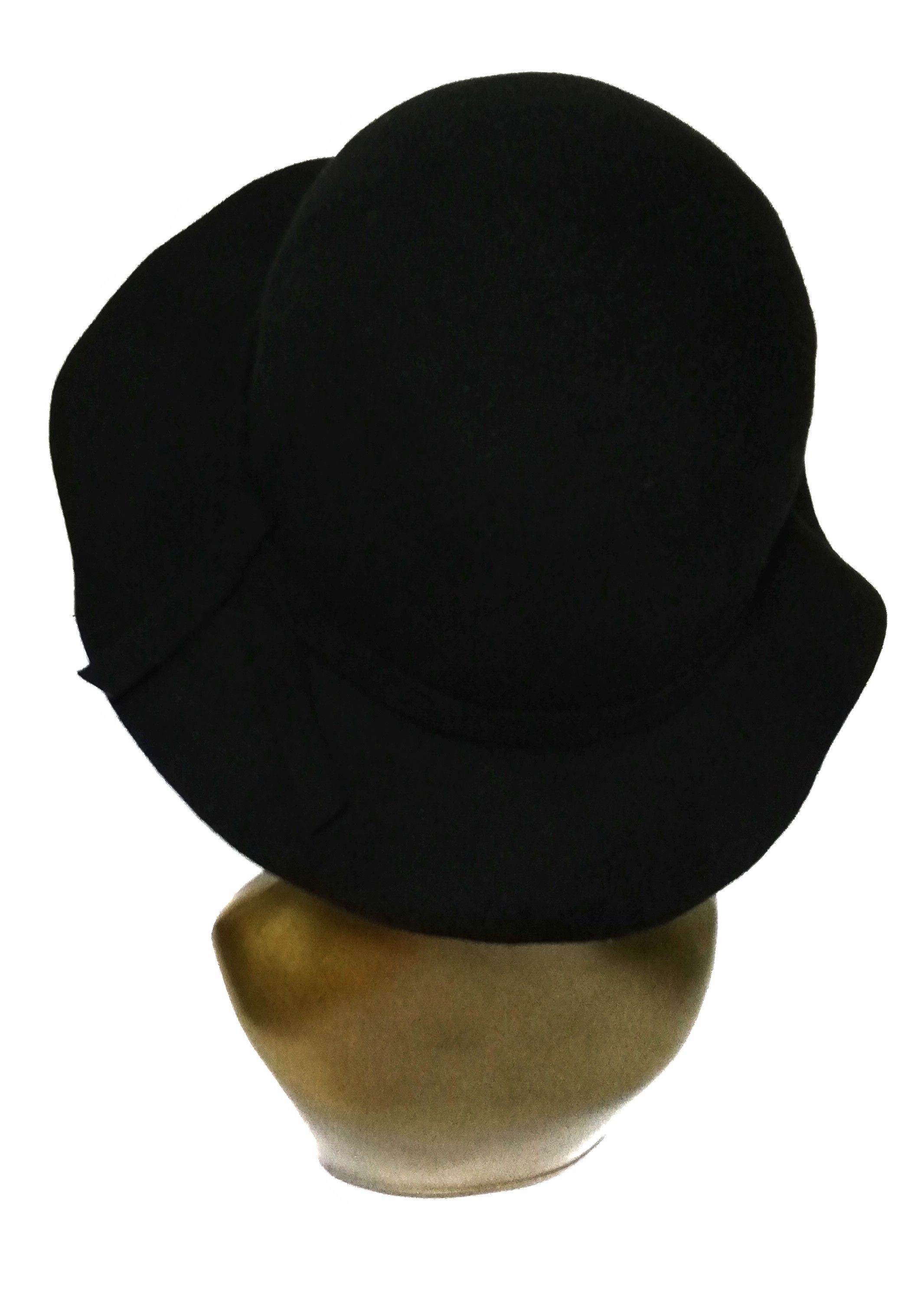 BEAUTY&YOUTH 🔥Lyllis Hat Black Long Brim Plain Wool Hats🔥 Size ONE SIZE - 3 Thumbnail