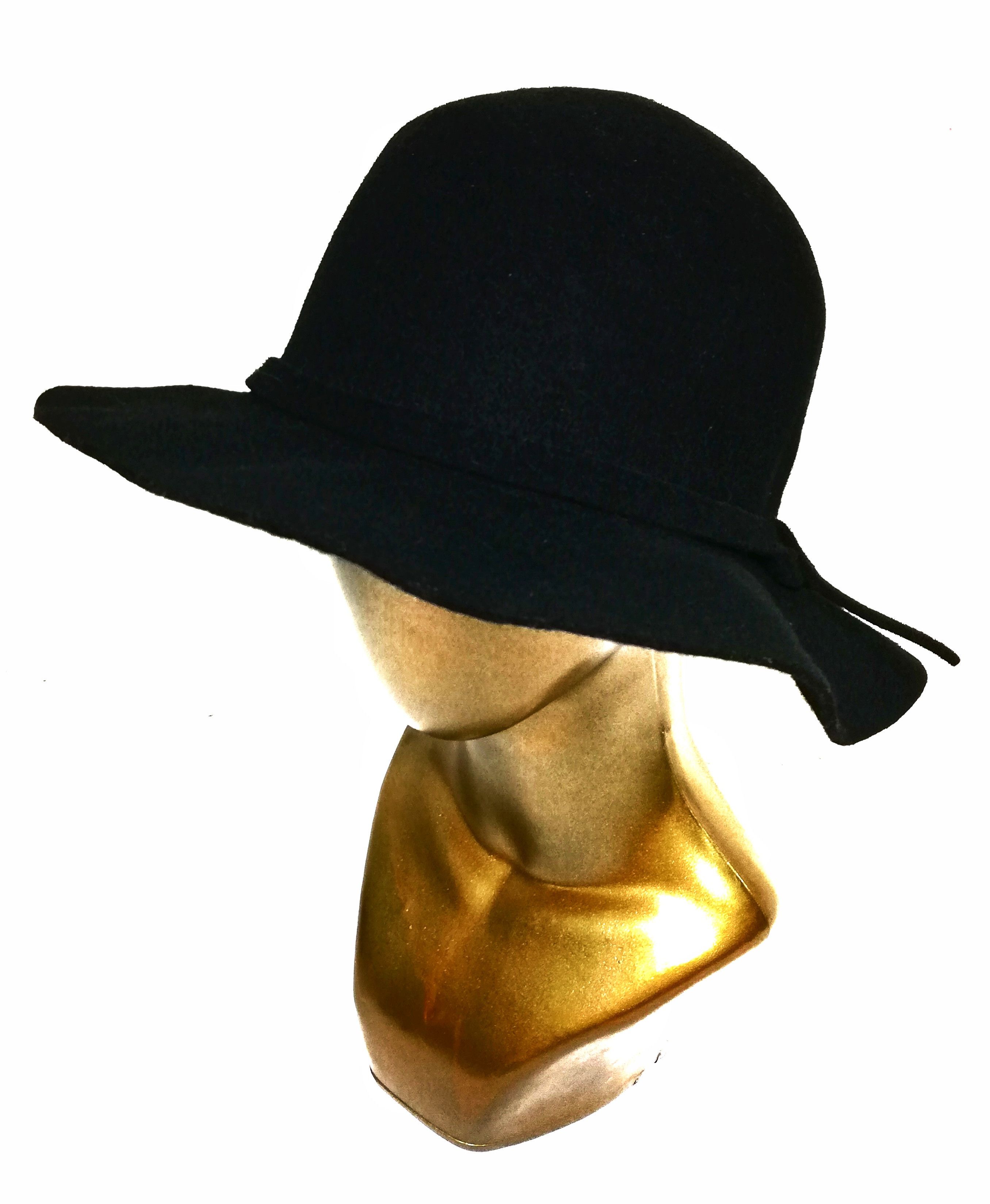 BEAUTY&YOUTH 🔥Lyllis Hat Black Long Brim Plain Wool Hats🔥 Size ONE SIZE - 1 Thumbnail