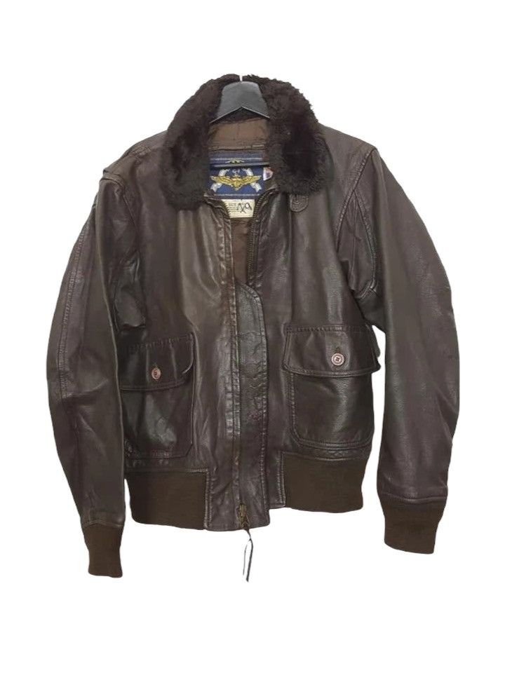 Cooper Cooper USN Navy G-1 Type Flight Aviator Goatskin Leather Size US M / EU 48-50 / 2 - 2 Thumbnail