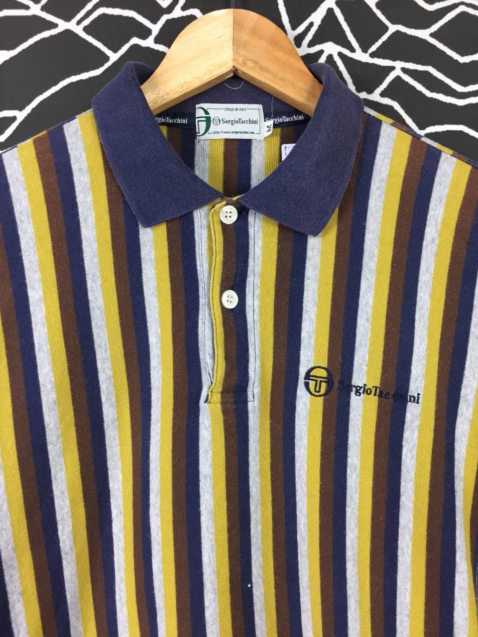 Sergio Tacchini Vtg 90s Sergio Tachini Stripe Longsleeve Tee Size US M / EU 48-50 / 2 - 3 Thumbnail