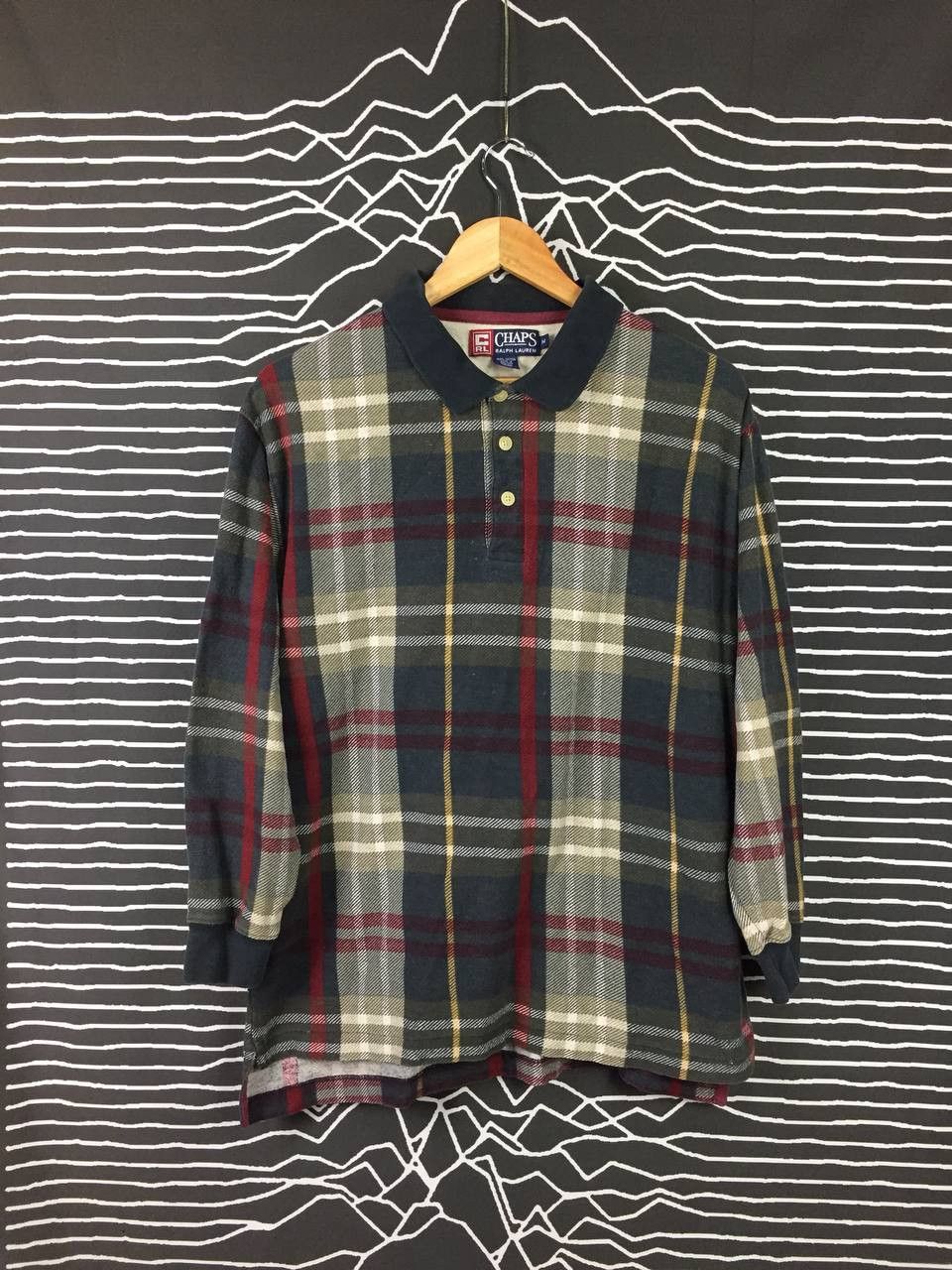 Chaps Ralph Lauren Vtg 90s Chaps Ralph Lauren Plaid Oversized Polo Rugby Tee Size US M / EU 48-50 / 2 - 1 Thumbnail