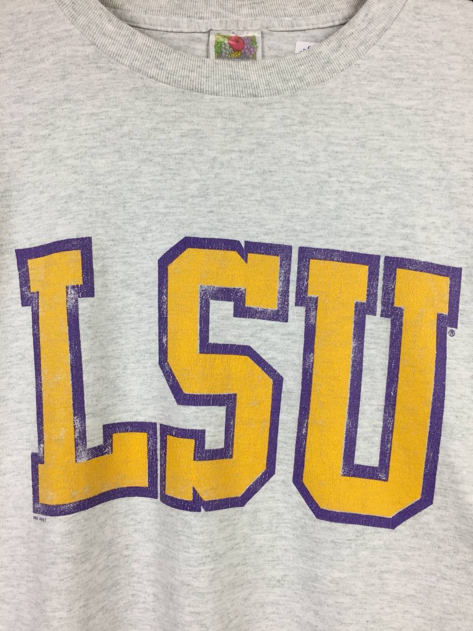 Fruit Of The Loom 90s LSU Lousiana State University American Sport 50/50 Tee Size US L / EU 52-54 / 3 - 4 Thumbnail