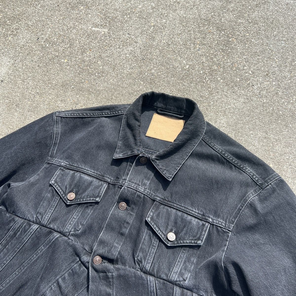 Balenciaga AW16 Swing Denim Jacket Black