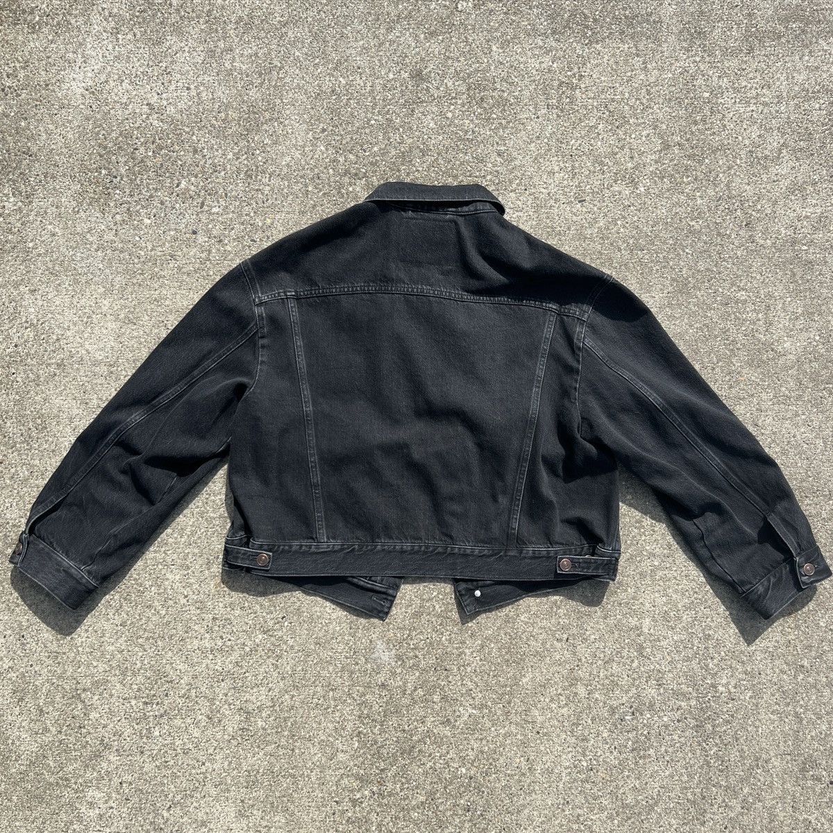 Balenciaga AW16 Swing Denim Jacket Black