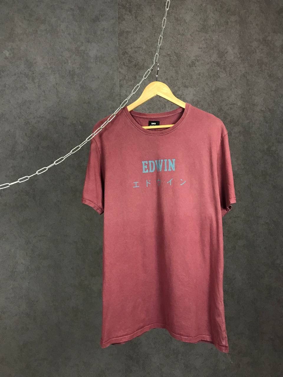 Edwin Edwin Japanese brand streetwear center logo tee Size US XL / EU 56 / 4 - 1 Thumbnail