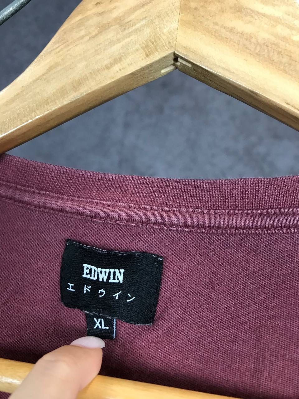 Edwin Edwin Japanese brand streetwear center logo tee Size US XL / EU 56 / 4 - 3 Thumbnail