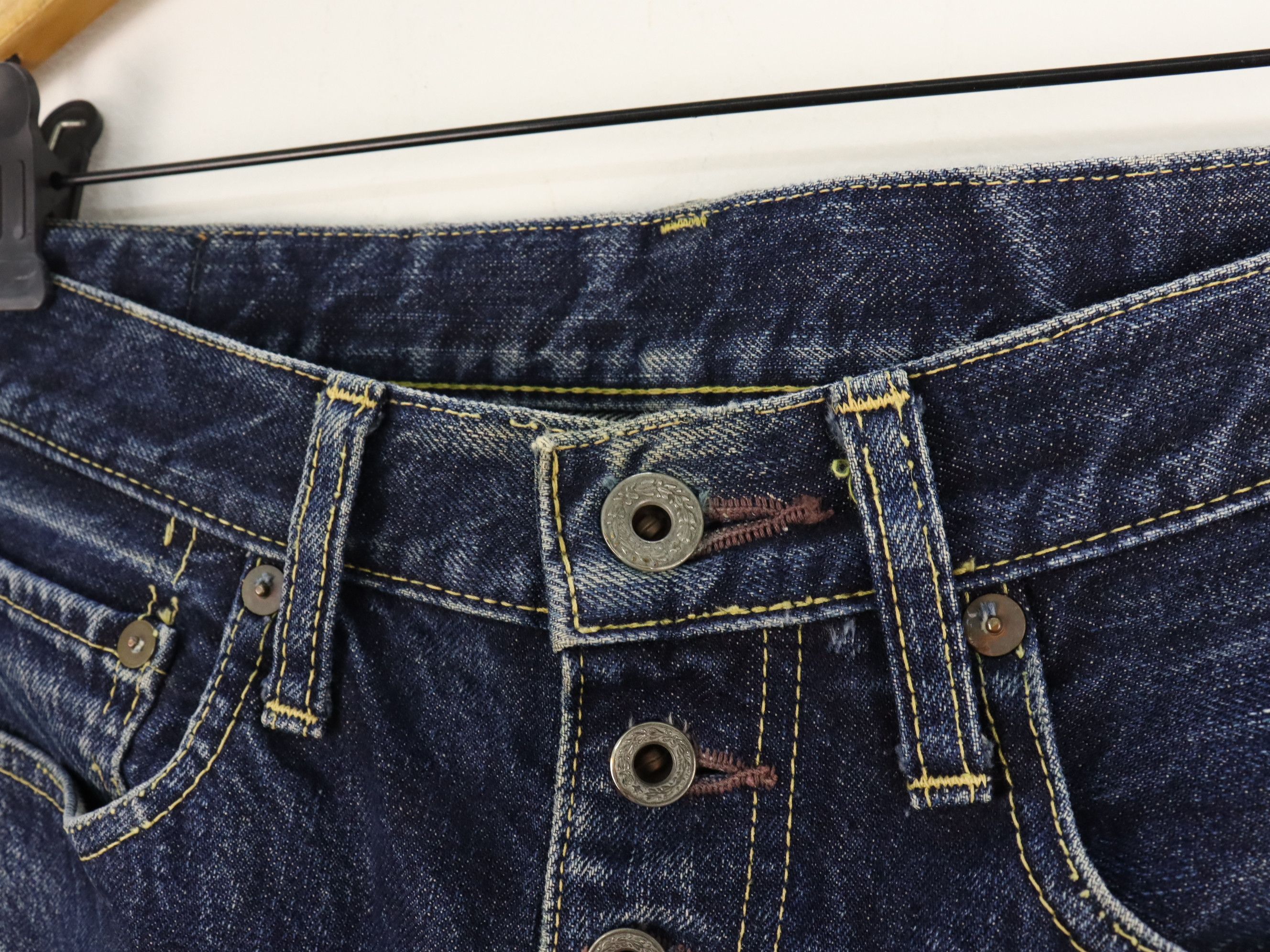 Kapital KAPITAL Selvedge Rare Denim Fly Button Jean Pant Size US 31 - 7 Thumbnail