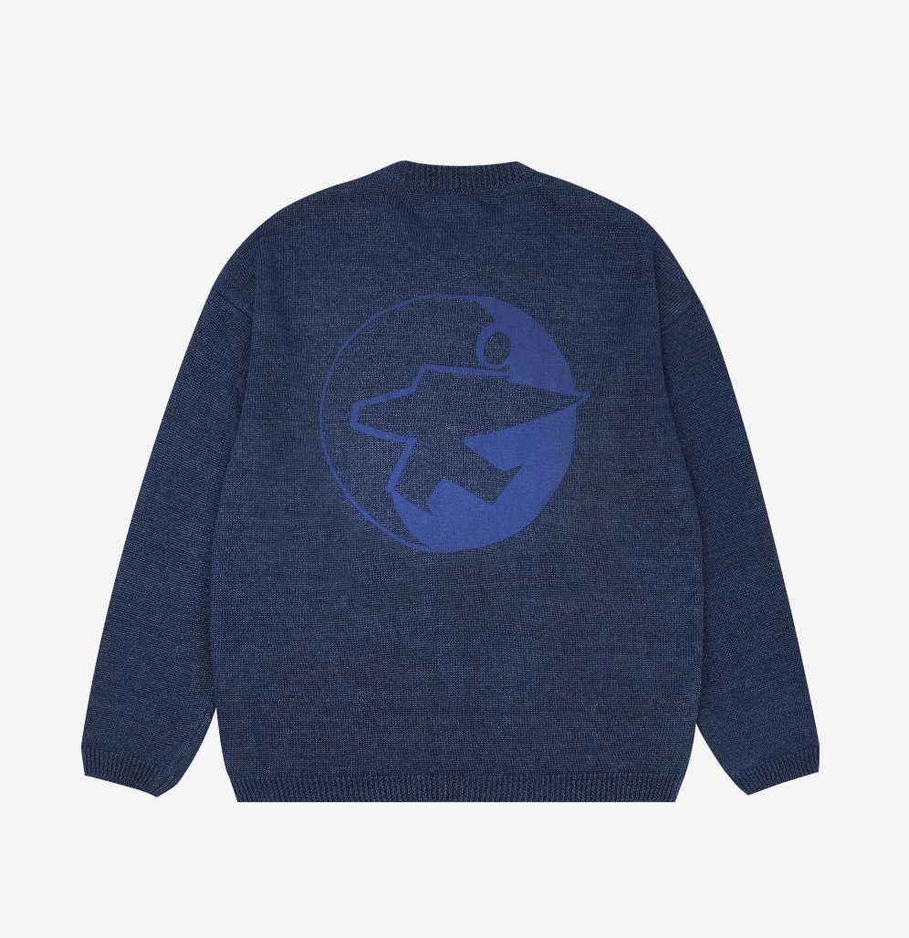 Our Legacy Stussy x Our Legacy Work Shop Sonar Roundneck Navy Linen |  Grailed