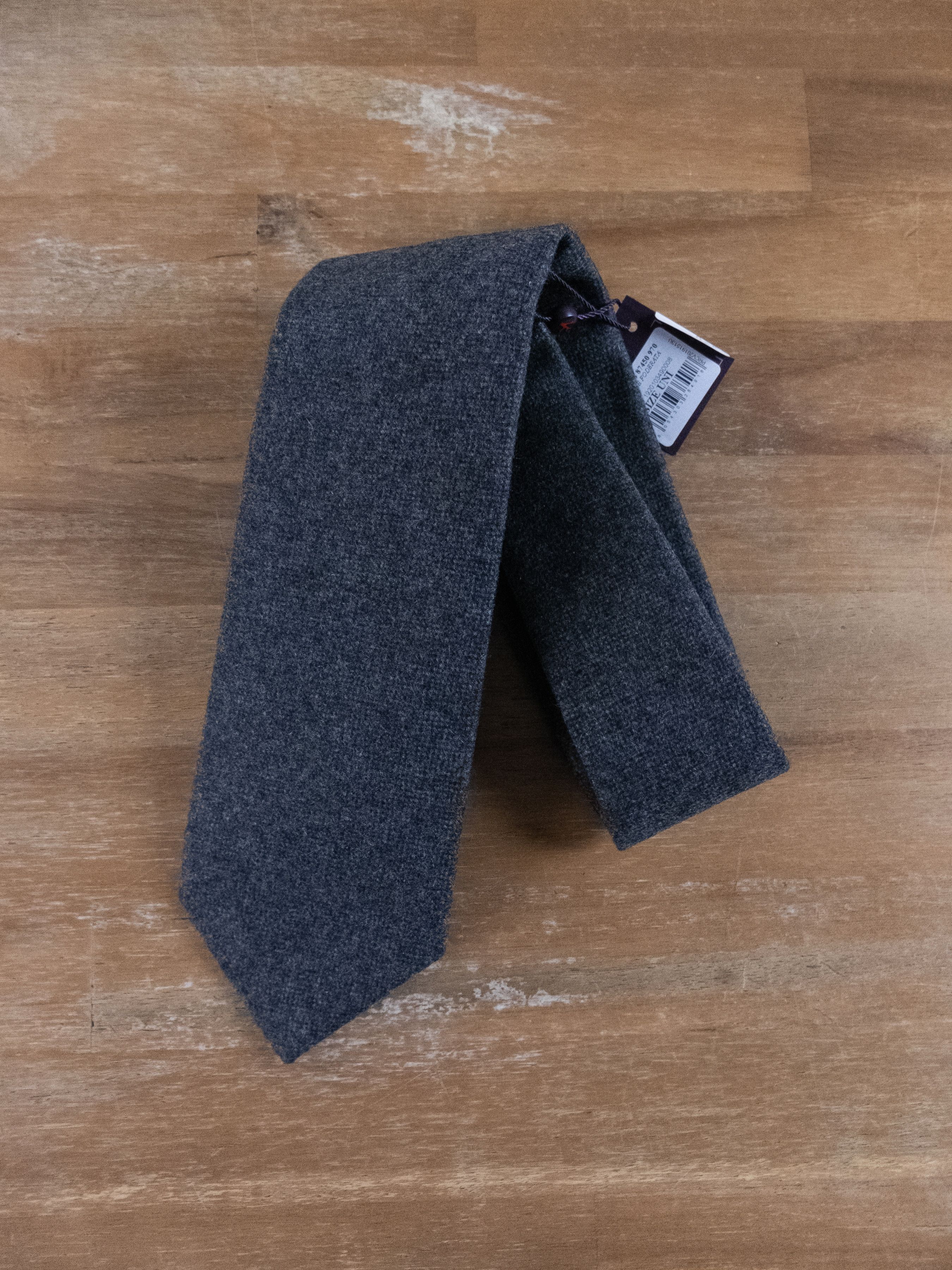 image of Isaia Gray Pure Cashmere Woven Tie Authentic - NWT in Grey, Men's