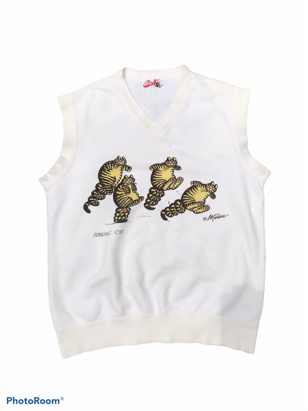 Other × Vintage Vintage 90’s Bkaliban Jumping Cats Jumper Sleeveless Size US S / EU 44-46 / 1 - 1 Thumbnail