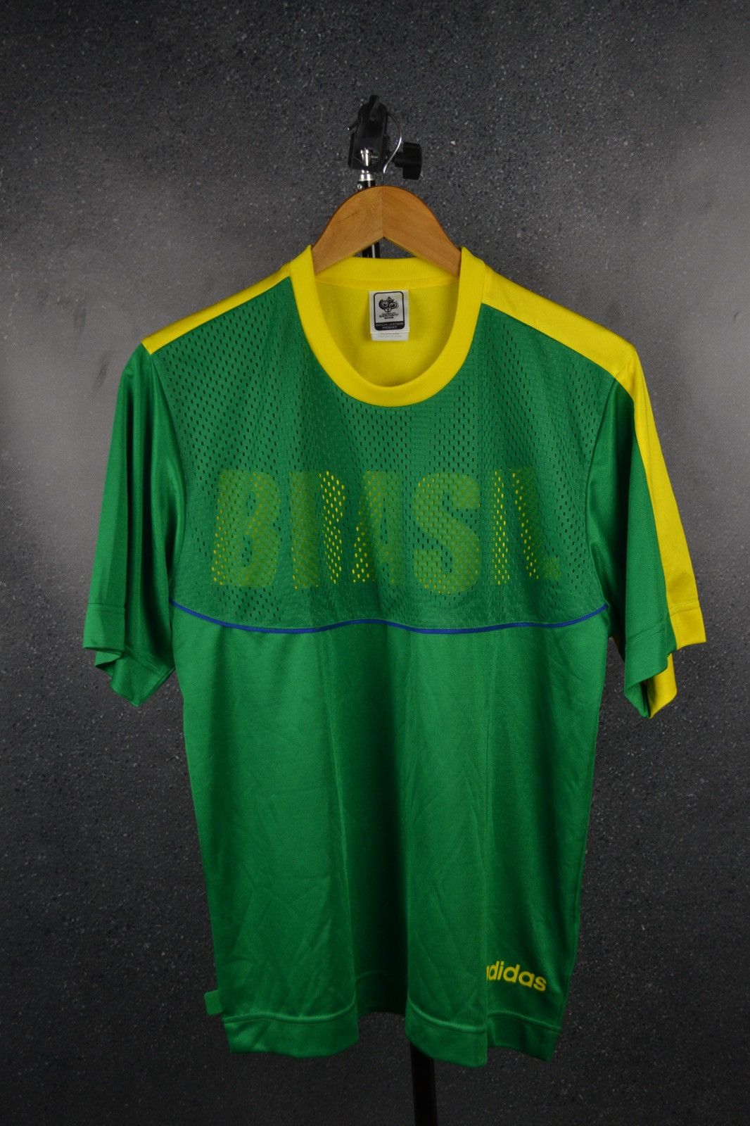Maillot Vintage Brésil Umbro Années 90 - Coton, Jaune, Taille L, état Correct