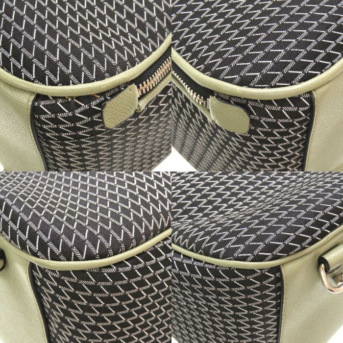 Valextra Valextra K-VAL My Canvas Leather Black Khaki Rucksack Daypack ...