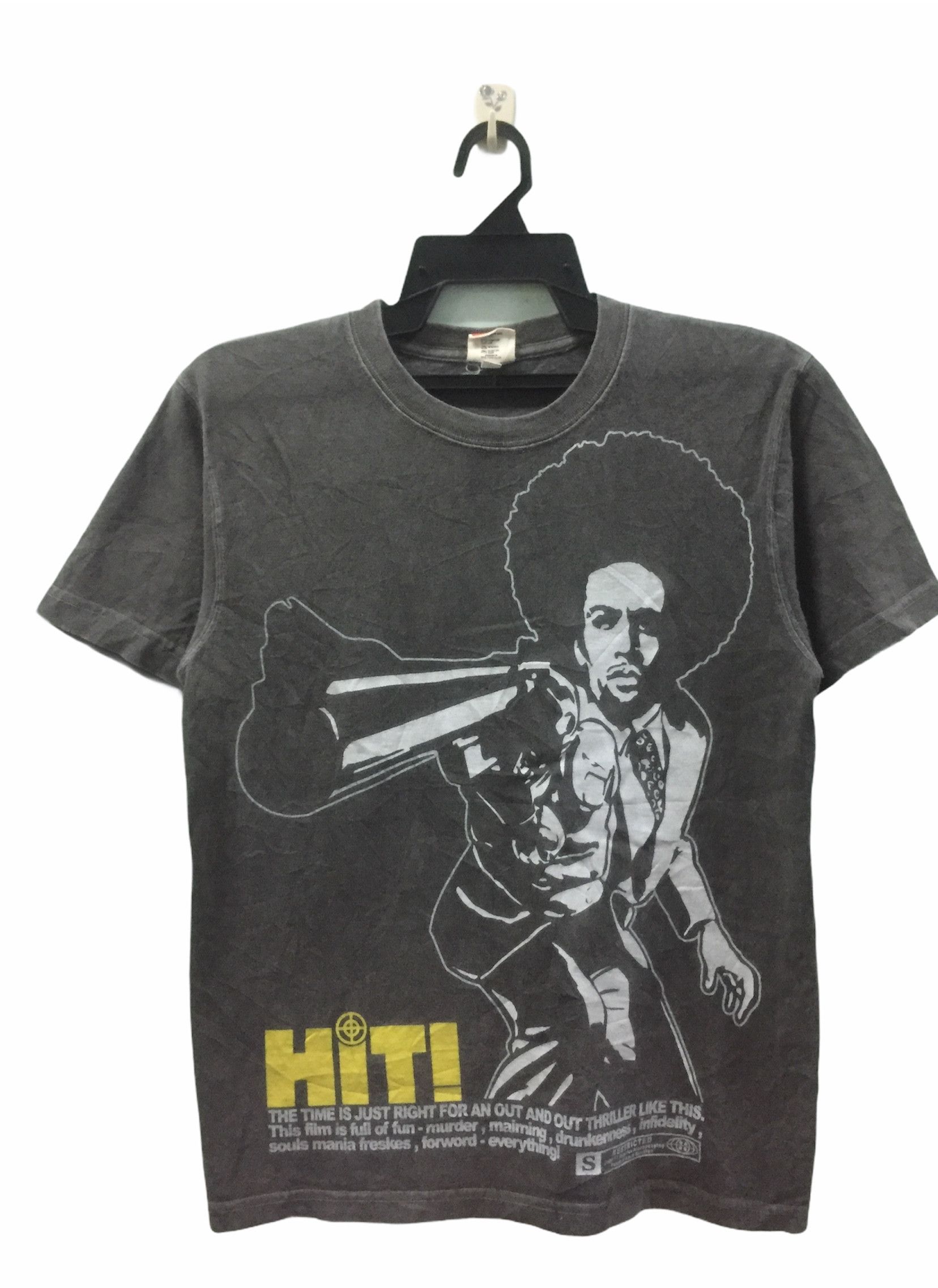 image of Hit! Movie Streetwear Avant Garde Tee in Grey, Men's (Size Small)