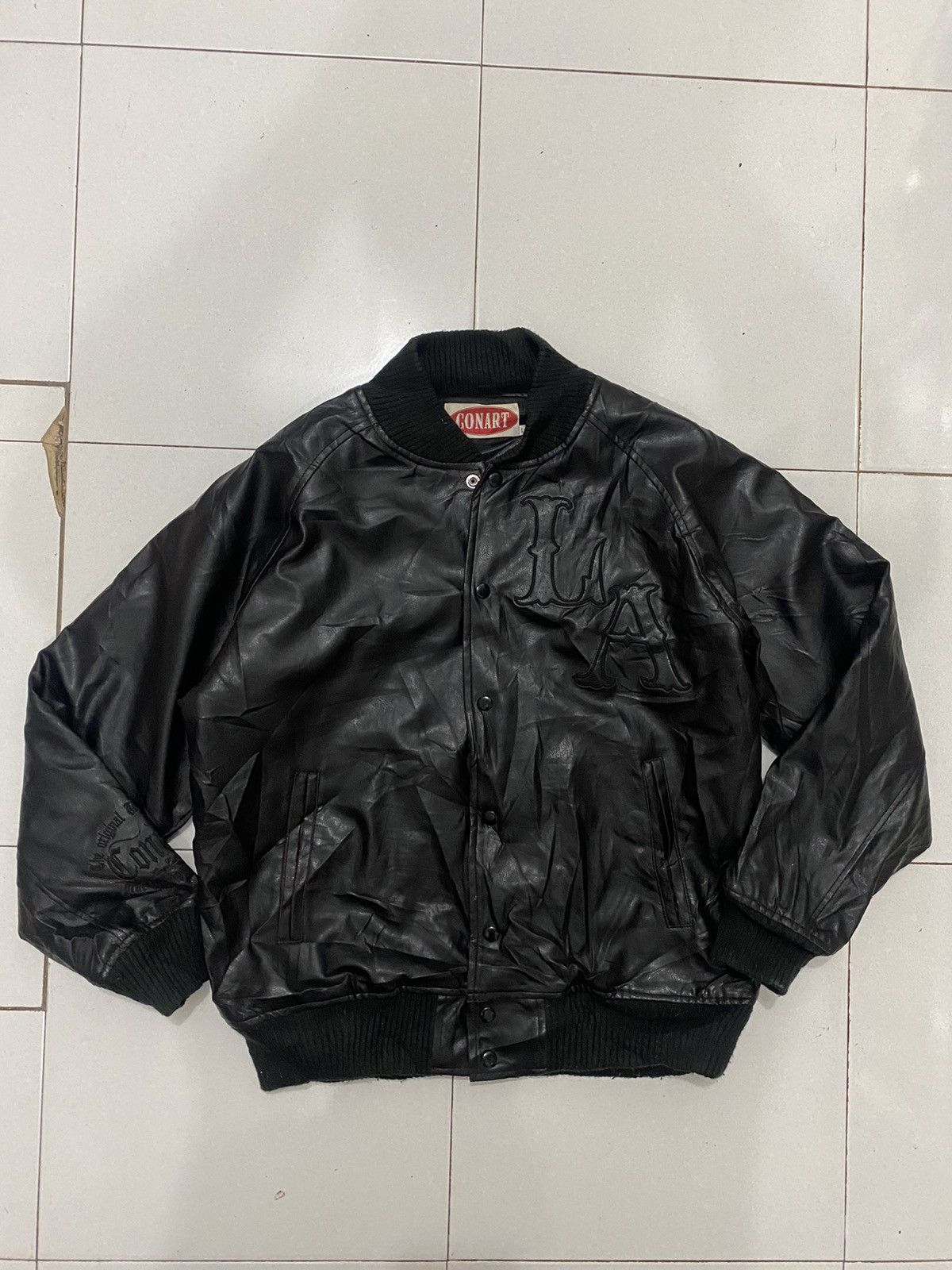 Rap Tees × Vintage Conart Straight Outta COMPTON Leather Jacket Size US L / EU 52-54 / 3 - 5 Thumbnail