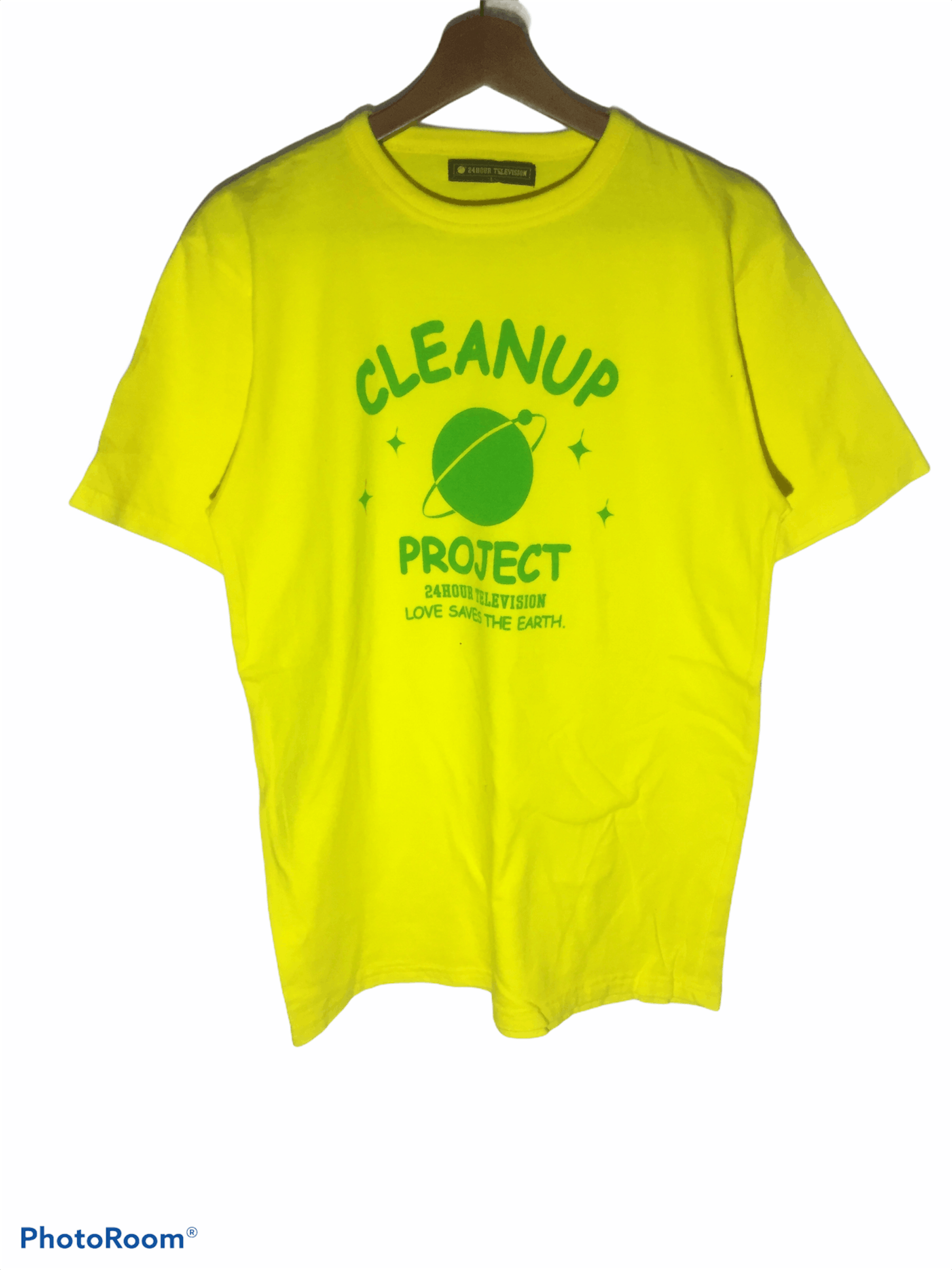 image of Archival Clothing x Takashi Murakami 24 Hour Television Cleanup Project Streetwear Tee in Yellow (S