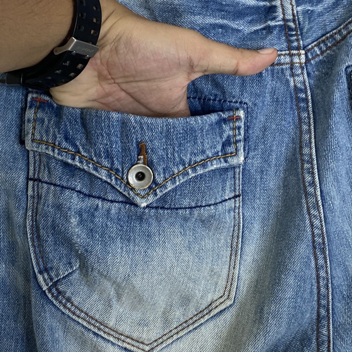 Japanese Brand 🔥LAST PRICE🔥 Vintage Cube Sugar Workwear Denim 1989 Size US 28 / EU 44 - 12 Thumbnail