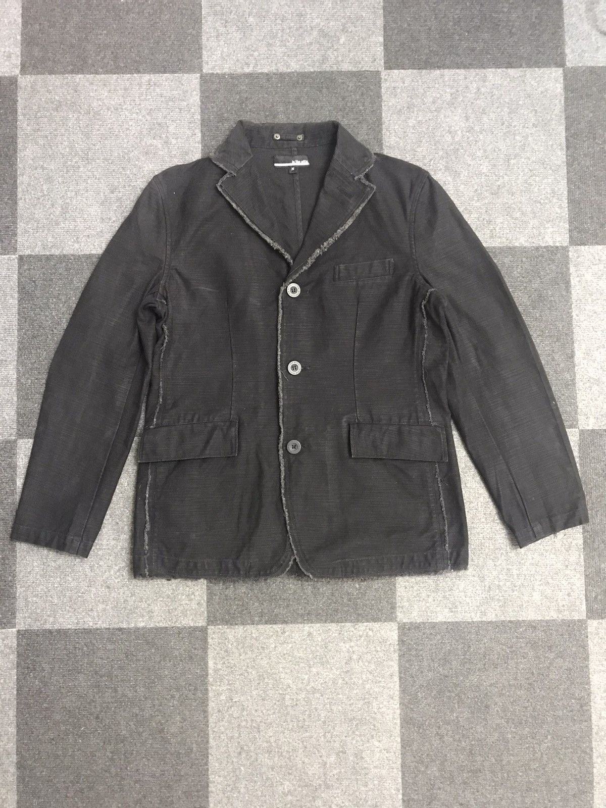 in the attic Unfinished Seam Style Slim Jacket