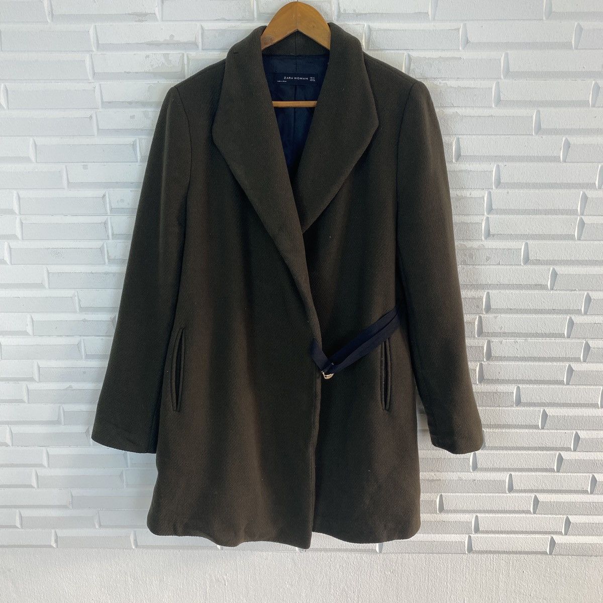 Zara 🔥LAST PRICE🔥 Zara Woman Long Wool Coat Made In Spain Size M / US 6-8 / IT 42-44 - 2 Thumbnail