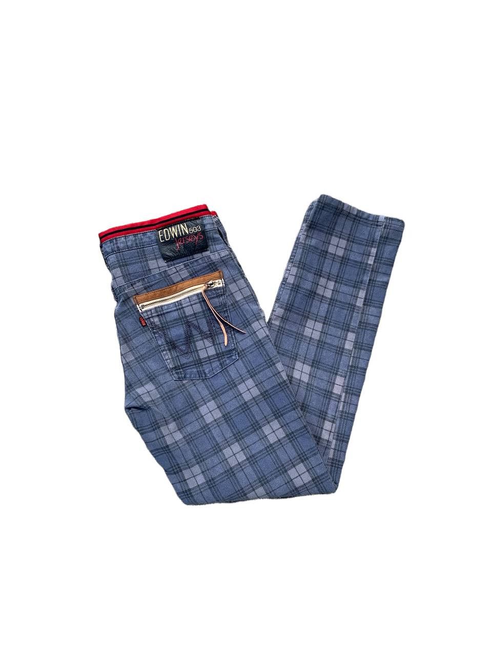 Edwin Vintage Edwin 503 Jerseys Stretchable Tartan Plaid Pants Size US 30 / EU 46 - 1 Thumbnail