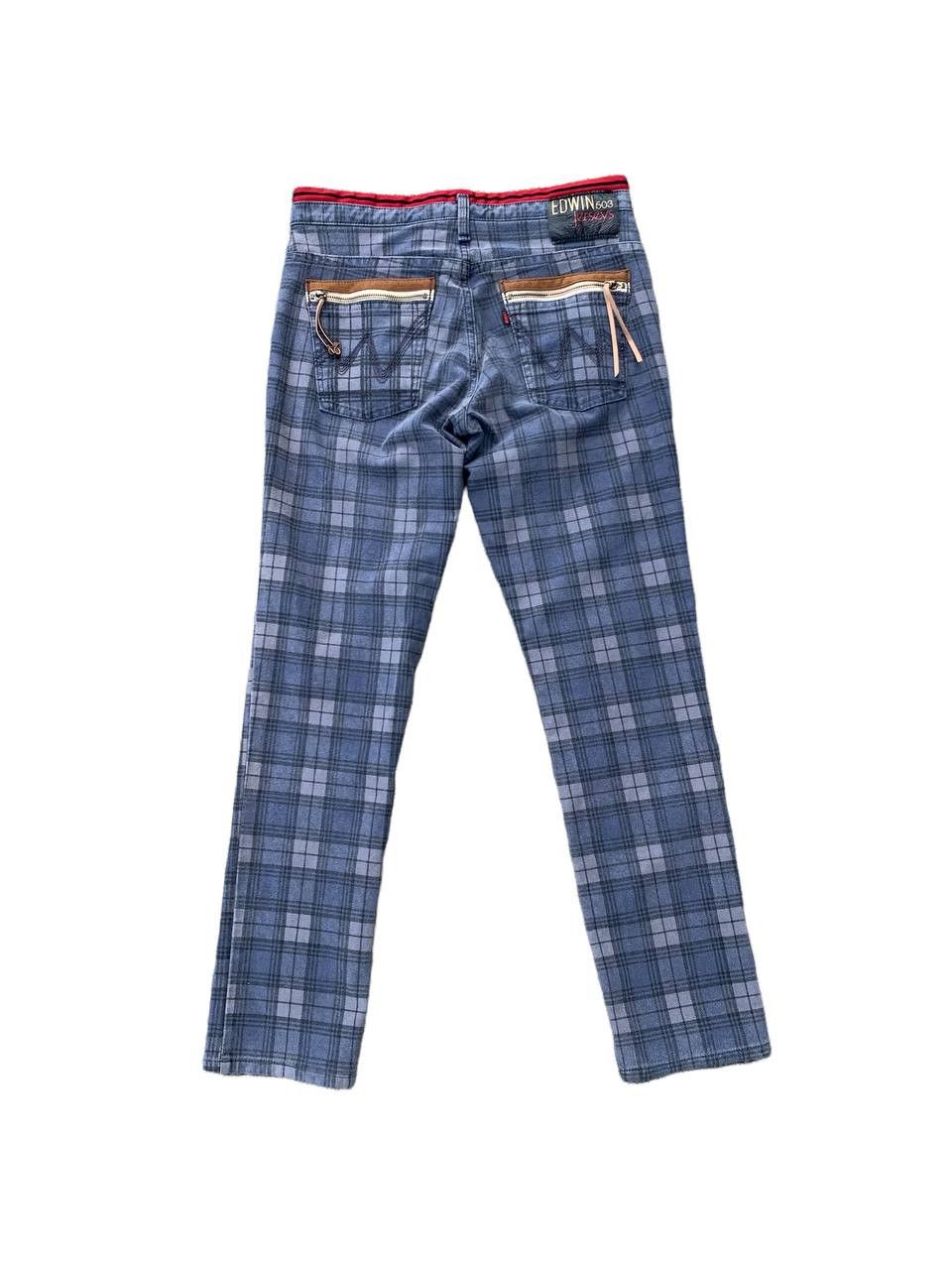 Edwin Vintage Edwin 503 Jerseys Stretchable Tartan Plaid Pants Size US 30 / EU 46 - 3 Thumbnail