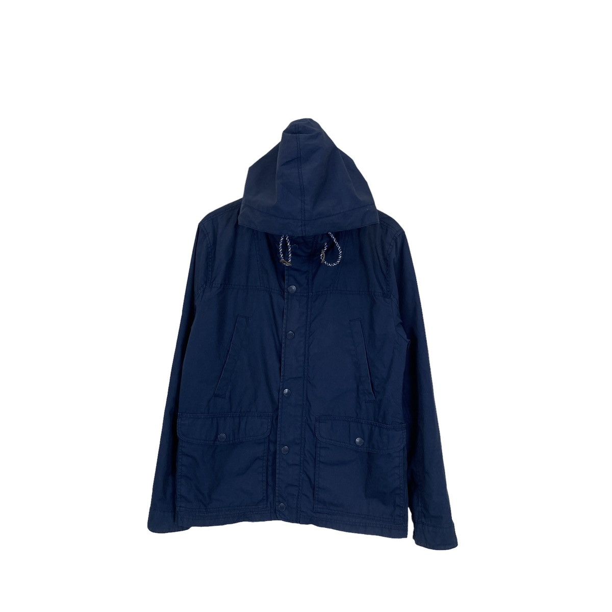 image of Divided Streetwear Hooded Light Jacket in Blue, Men's (Size Medium)