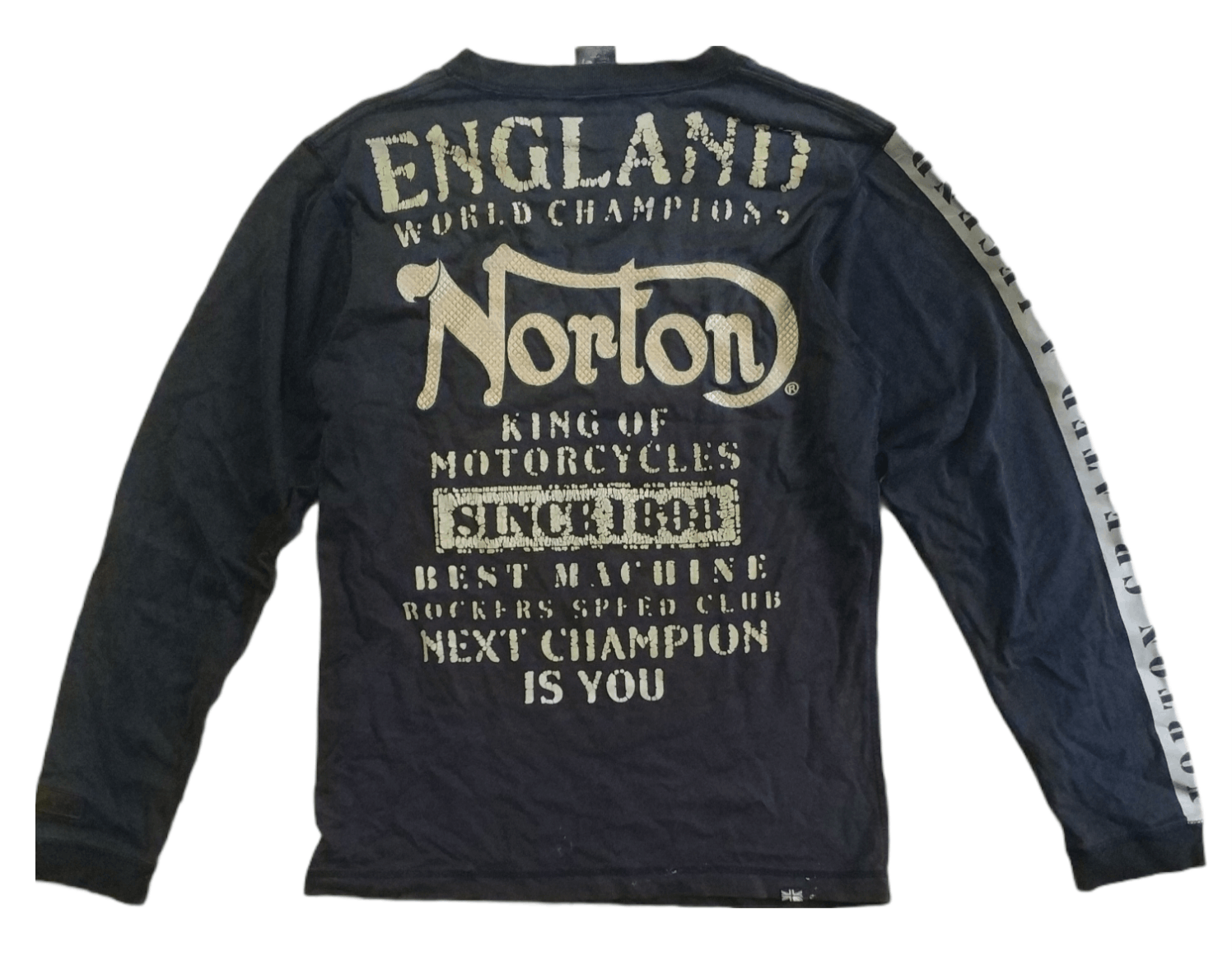 Norton 🔥Distressed Norton Created A Legend Long Sleeves Size US S / EU 44-46 / 1 - 1 Thumbnail