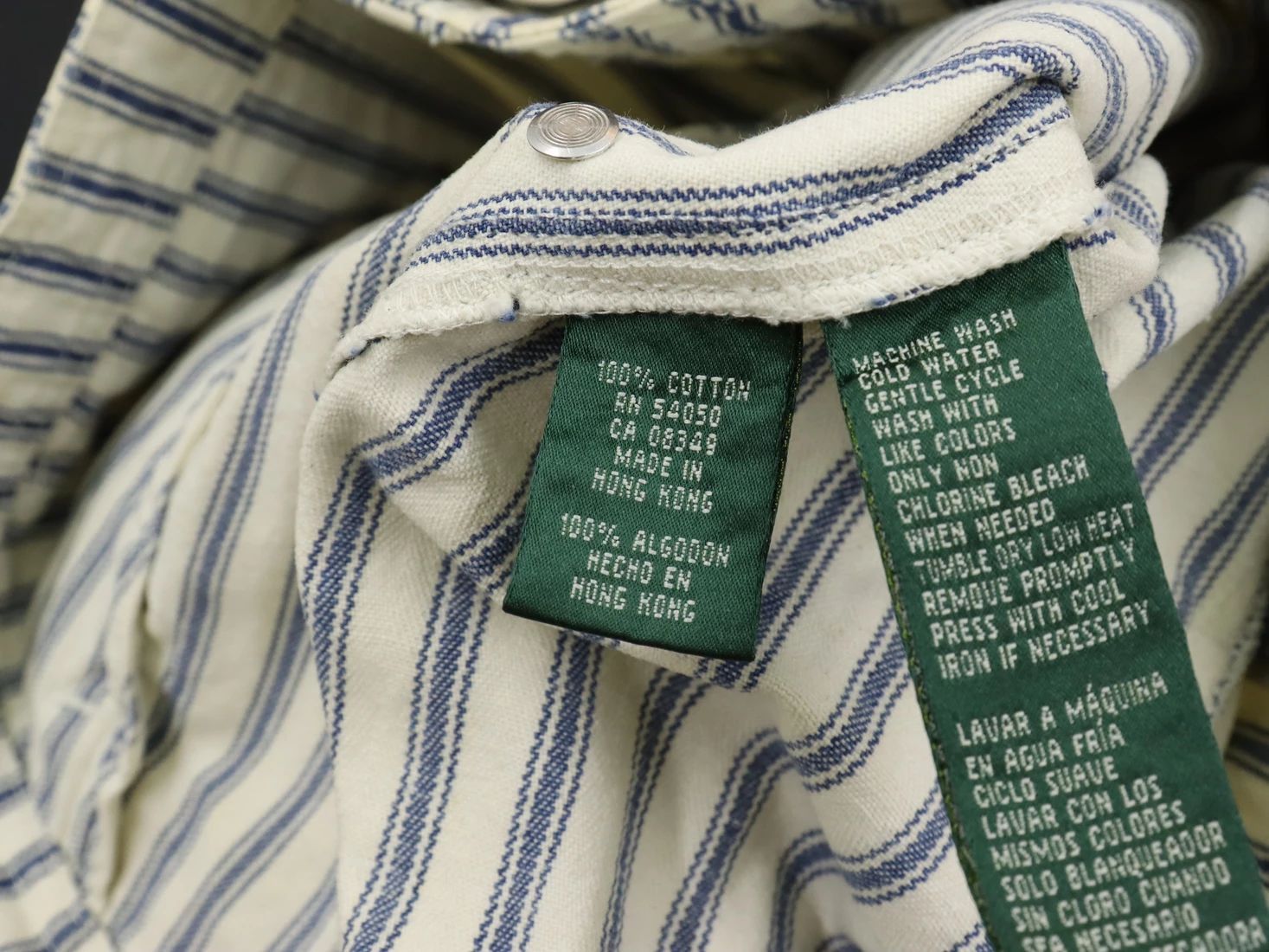 Lauren Ralph Lauren × Ralph Lauren Vintage LRL Hickory Stripe Sailor Nautical Denim Jacket Size US M / EU 48-50 / 2 - 19 Thumbnail