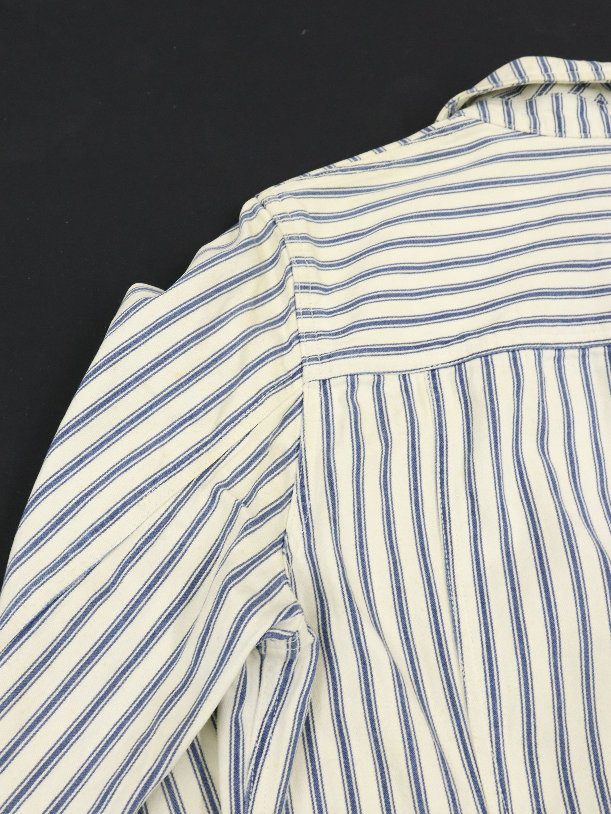 Lauren Ralph Lauren × Ralph Lauren Vintage LRL Hickory Stripe Sailor Nautical Denim Jacket Size US M / EU 48-50 / 2 - 9 Thumbnail