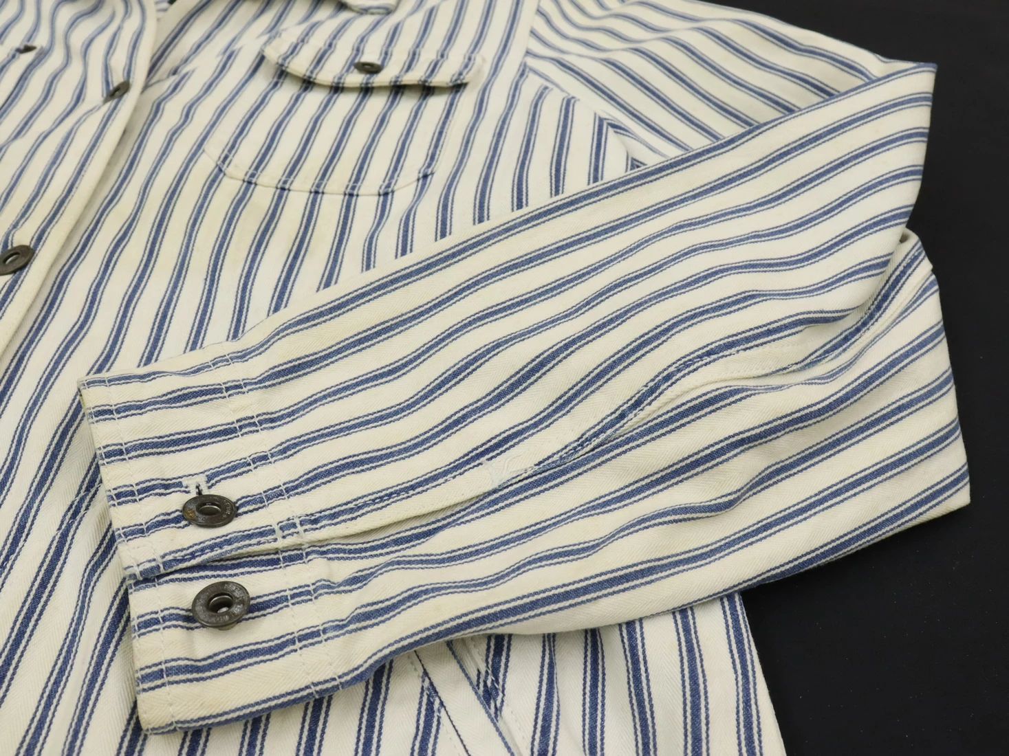 Lauren Ralph Lauren × Ralph Lauren Vintage LRL Hickory Stripe Sailor Nautical Denim Jacket Size US M / EU 48-50 / 2 - 13 Thumbnail