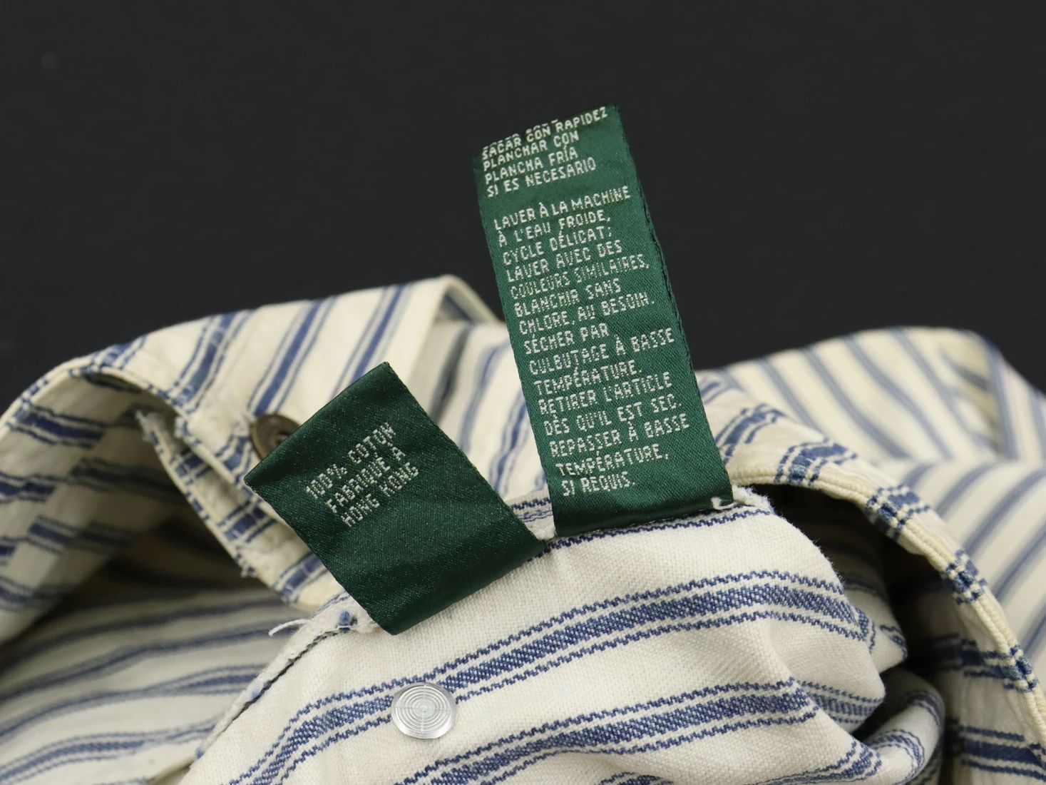 Lauren Ralph Lauren × Ralph Lauren Vintage LRL Hickory Stripe Sailor Nautical Denim Jacket Size US M / EU 48-50 / 2 - 18 Thumbnail
