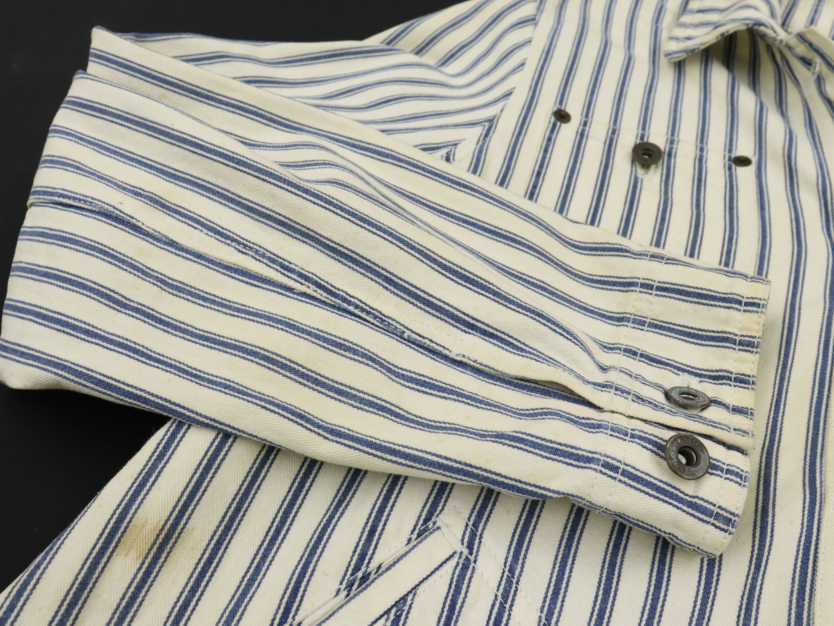 Lauren Ralph Lauren × Ralph Lauren Vintage LRL Hickory Stripe Sailor Nautical Denim Jacket Size US M / EU 48-50 / 2 - 10 Thumbnail