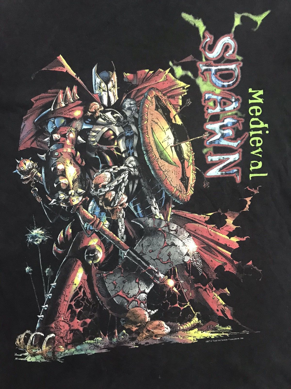 DC Comics Vintage 97 SPAWN DC Comic Giant Tag Very Rare Archival Shirt Size US L / EU 52-54 / 3 - 2 Thumbnail