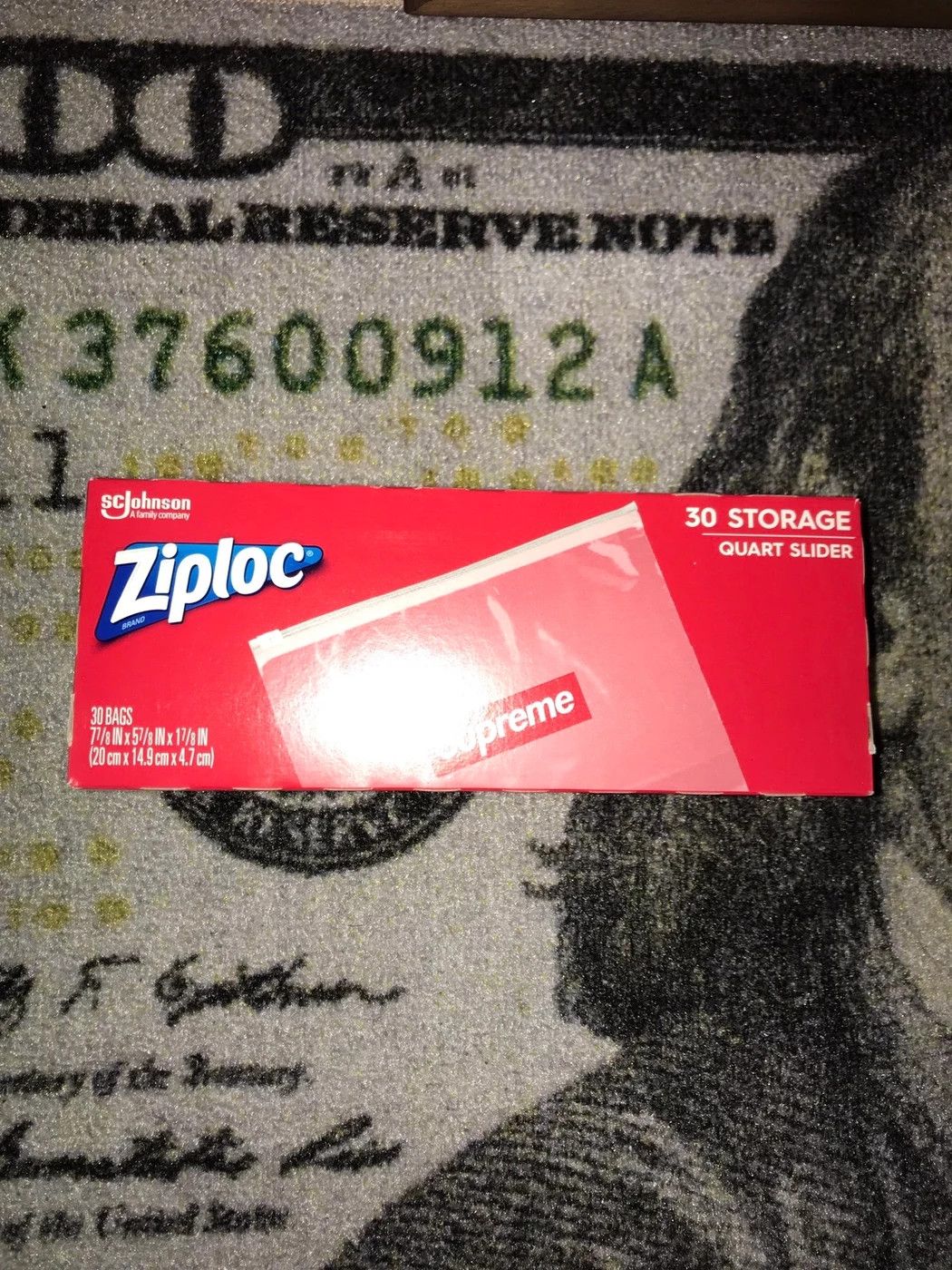 image of Supreme Ziplock Bags in Red, Men's