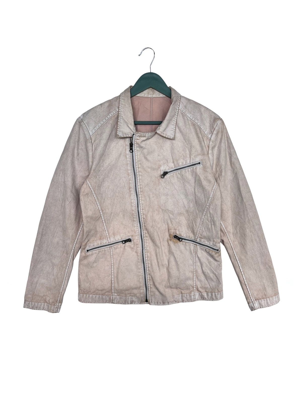 image of Issey Miyake Vintage Tete Homme Fullzip Jacket in Cream, Women's (Size Small)