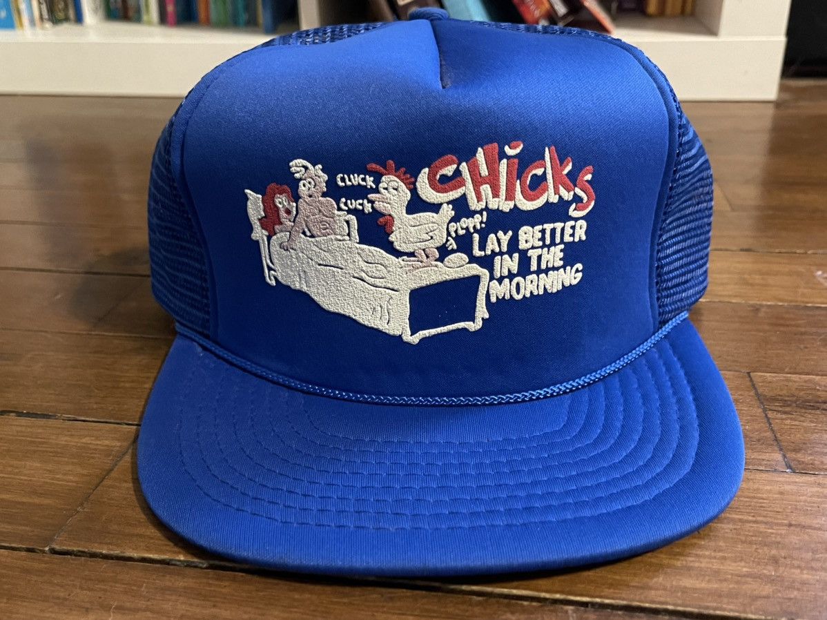 Vintage Vintage Funny Puff Print Trucker Hat Snap Back Mesh Humor Size ONE SIZE - 1 Thumbnail