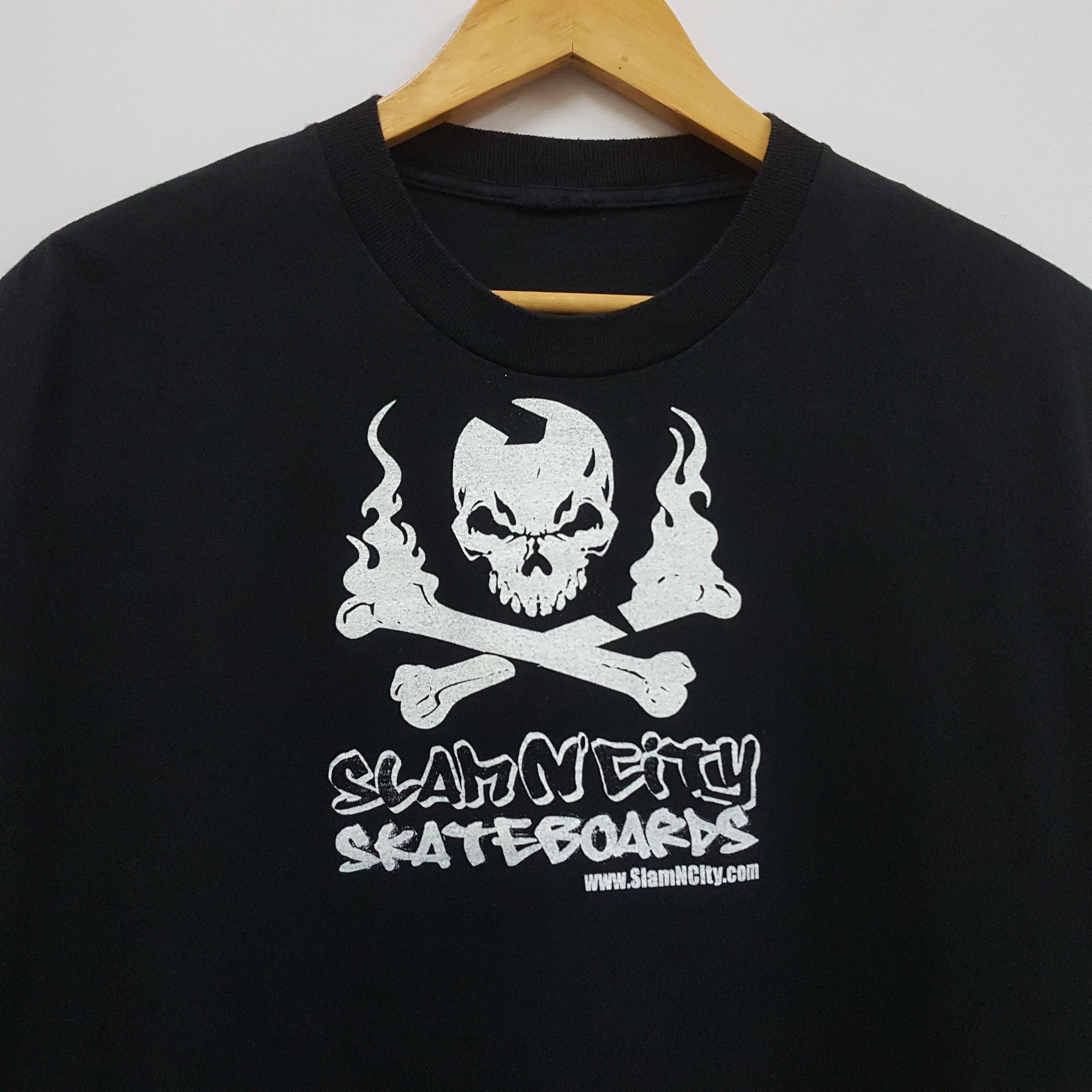 Hook-Ups × Vintage Vintage SlamNCity Skateboards nice design t-shirt Size US L / EU 52-54 / 3 - 3 Thumbnail
