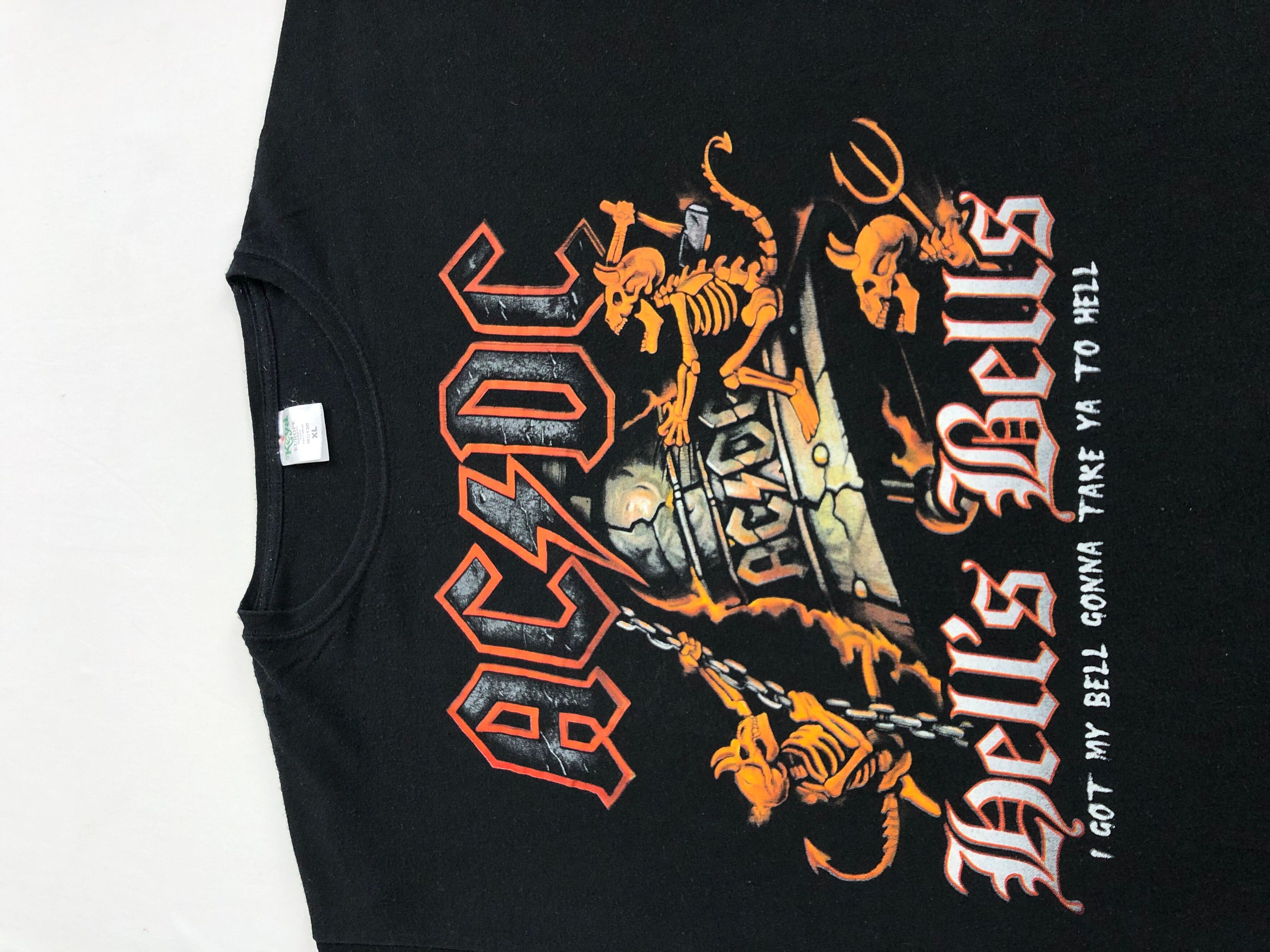 Vintage Vintage AC/DC Hells Bells Tee (Iron Maiden Pink Floyd Halen Size US XL / EU 56 / 4 - 2 Preview