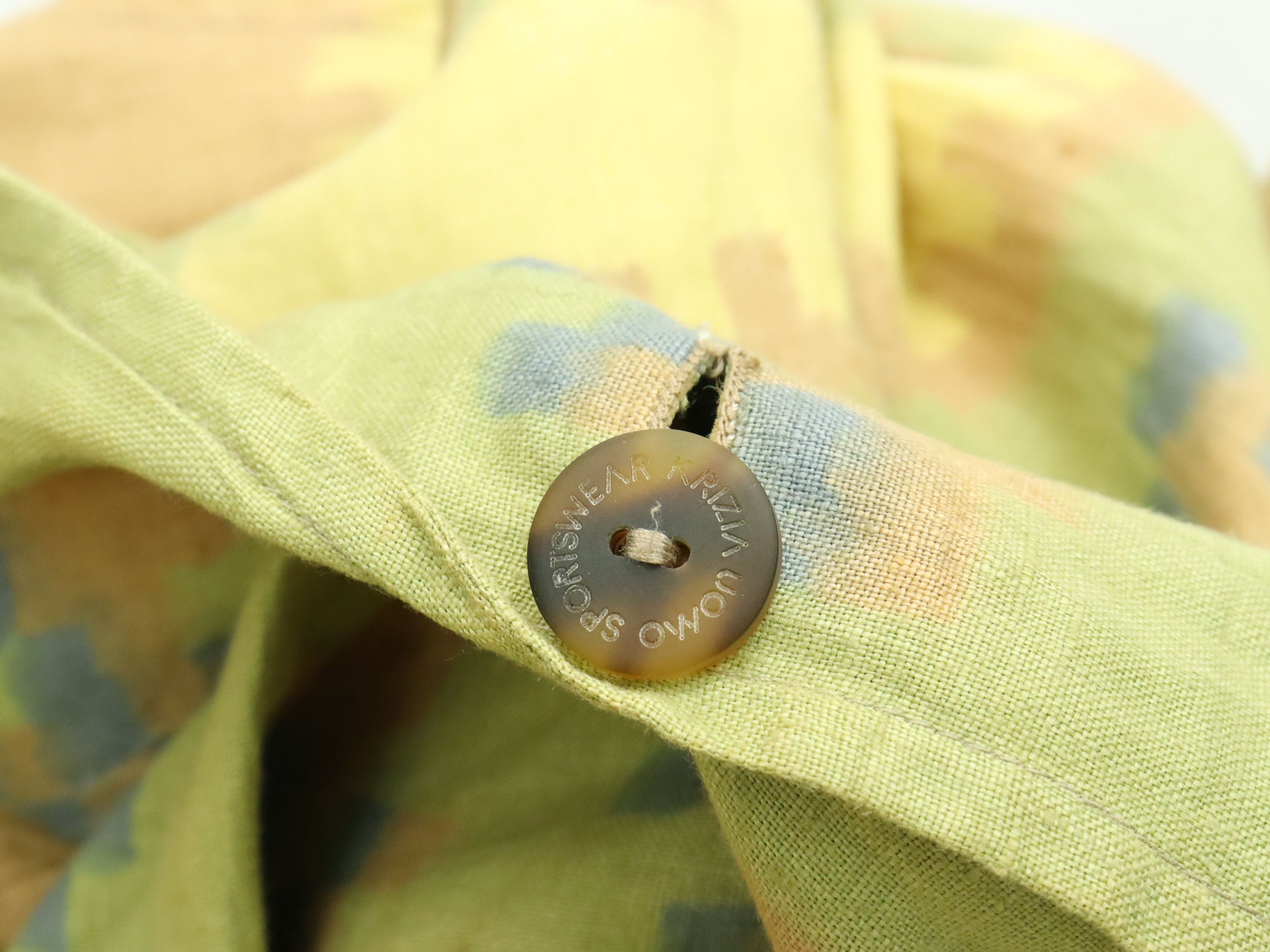 Designer Made in Italy Linen Native Pixel Double Closure Blazer Size US L / EU 52-54 / 3 - 7 Thumbnail