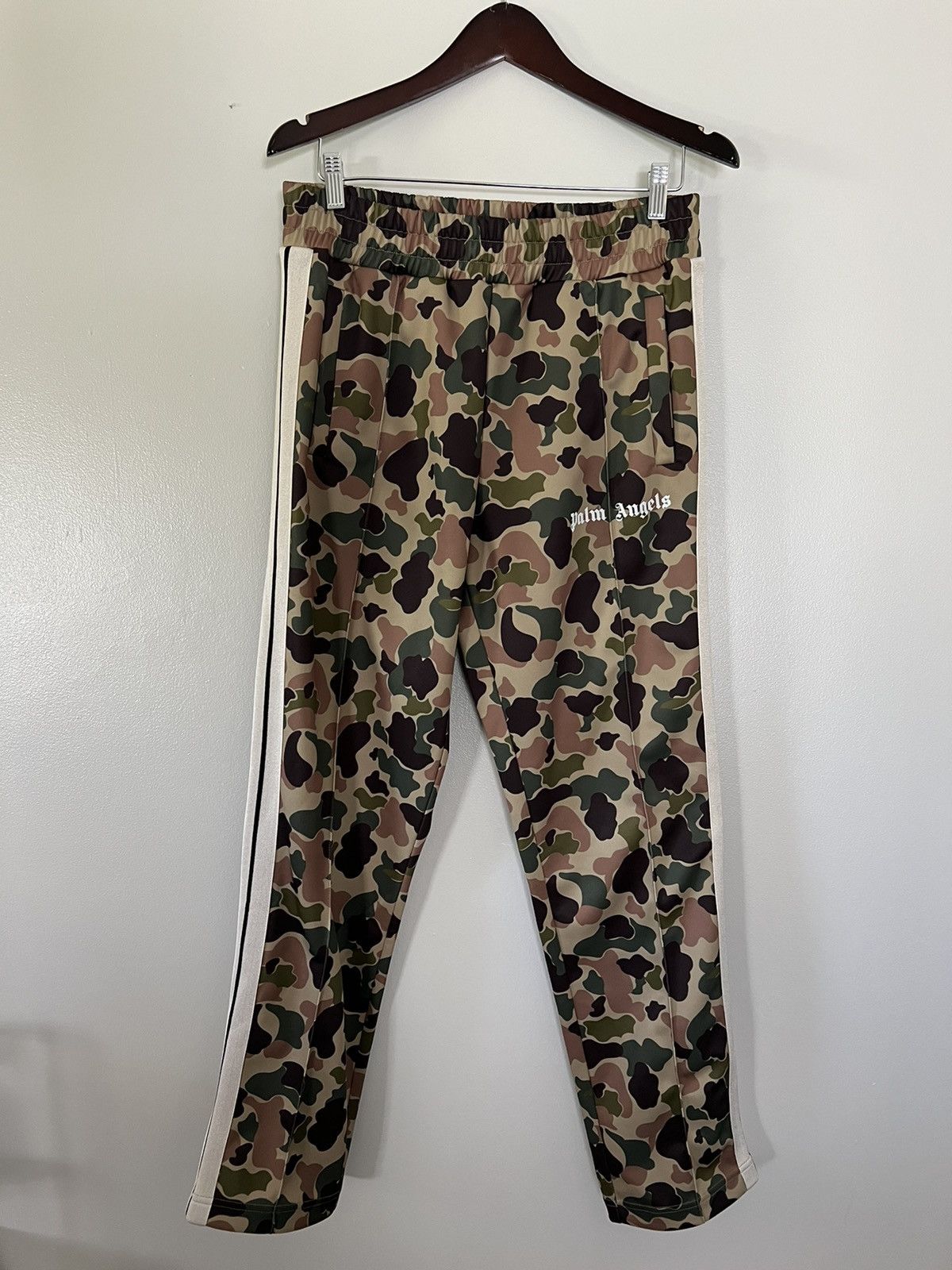image of Palm Angels Pa Duck Camo Track Pants, Men's (Size 33)