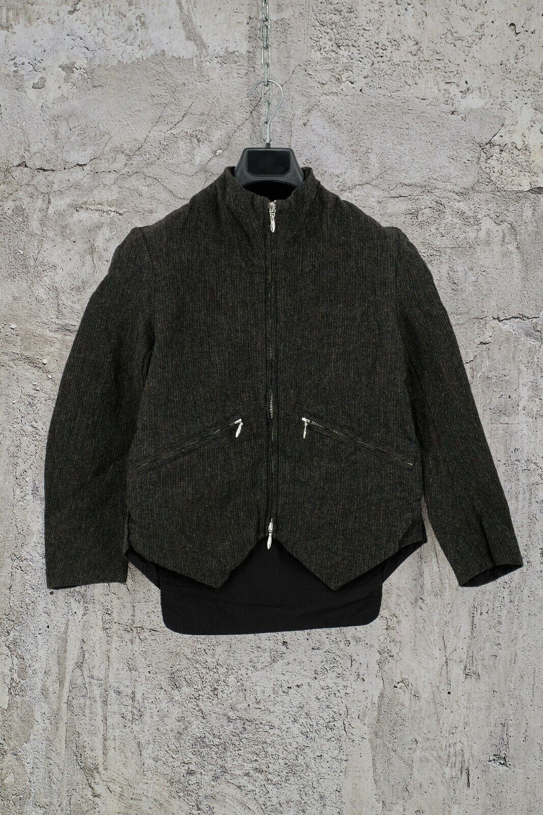 image of Paul Harnden Shoemakers NWT Wool Linen Green Cord Jerkin Jacket Xs in Dark Green, Men's