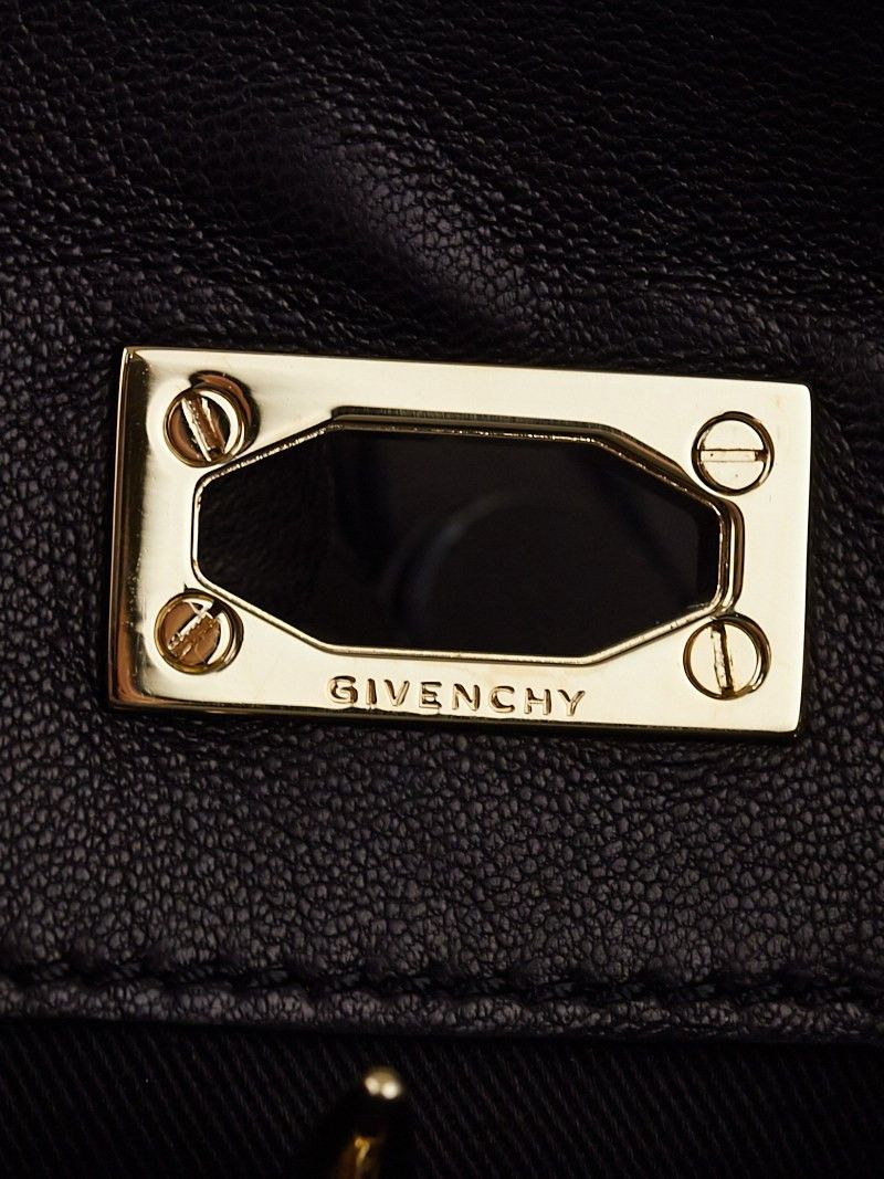 Givenchy GIVENCHY Shark Tooth Black Leather Gold Chain Small Tote Size ONE SIZE - 5 Thumbnail