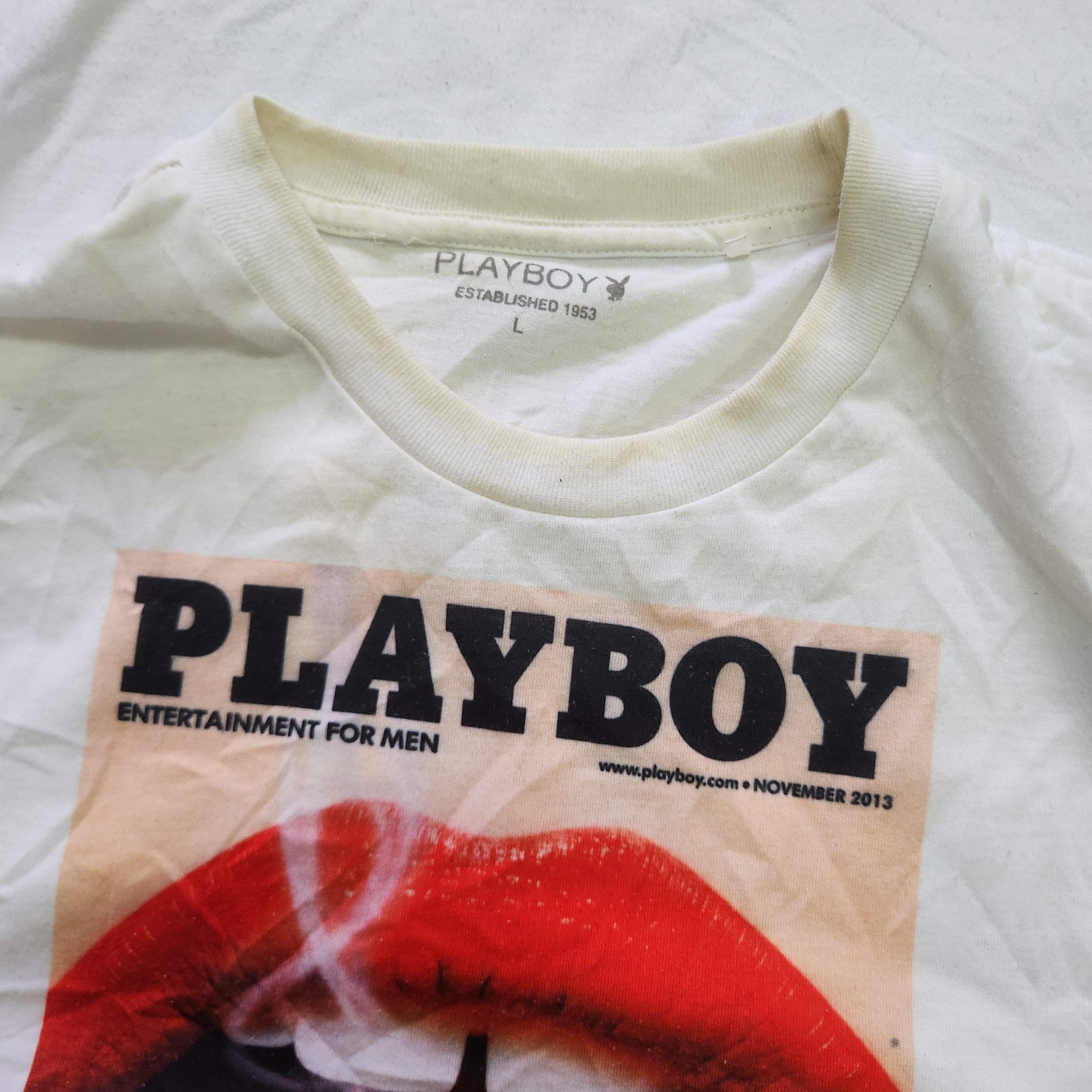 Nude × Playboy Playboy Magazine Cover November 2013 TShirt Size US L / EU 52-54 / 3 - 5 Thumbnail