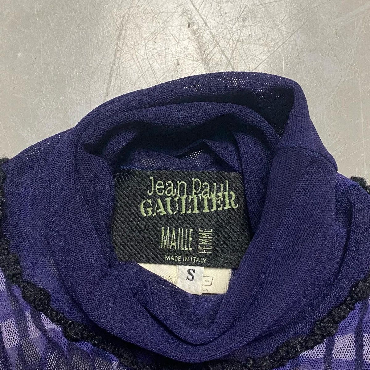 Jean Paul Gaultier F/W 2001 Jean Paul Gaultier Greta Garbo Mesh Turtleneck Top Size US S / EU 44-46 / 1 - 6 Thumbnail