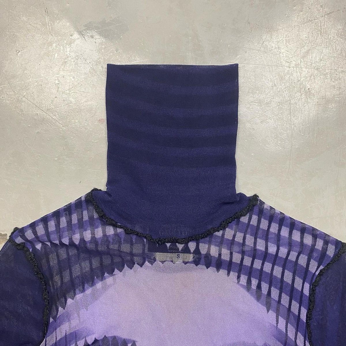 Jean Paul Gaultier F/W 2001 Jean Paul Gaultier Greta Garbo Mesh Turtleneck Top Size US S / EU 44-46 / 1 - 5 Thumbnail