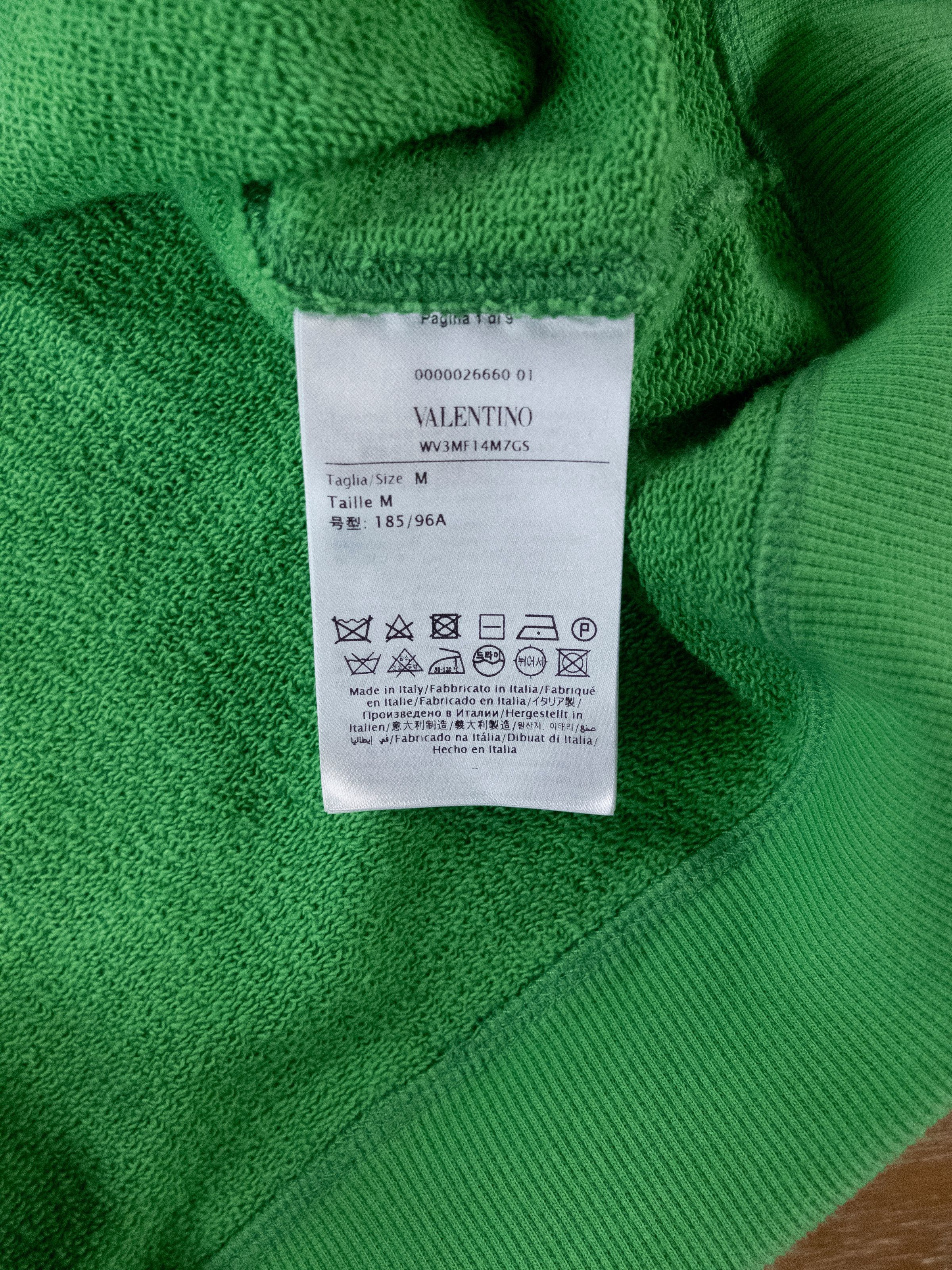 Valentino $1390 VALENTINO green logo flower patch sweatshirt Medium Size US M / EU 48-50 / 2 - 10 Thumbnail
