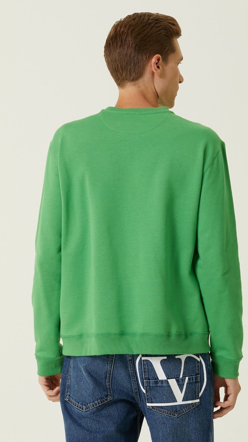 Valentino $1390 VALENTINO green logo flower patch sweatshirt Medium Size US M / EU 48-50 / 2 - 4 Thumbnail
