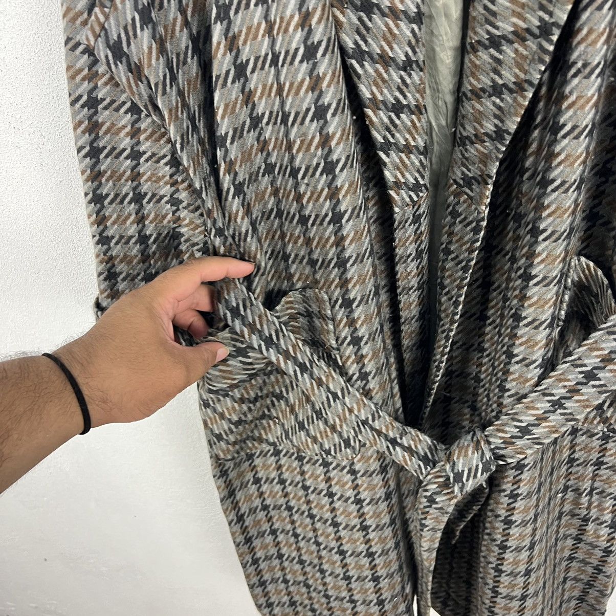 Japanese Brand VINTAGE PIERRE BALMAIN PARIS BATHROBE NOVA CHECK DESIGN Size US M / EU 48-50 / 2 - 6 Thumbnail