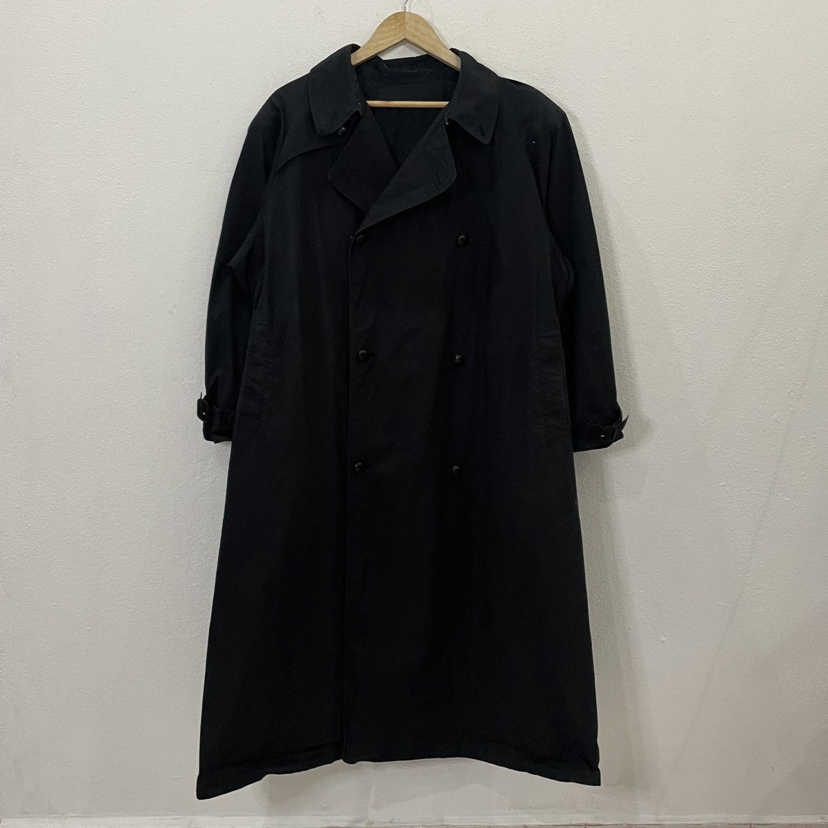 image of Vintage Tete Homme By Issey Miyake Par Katoh Kazutaka Trench in Black, Men's (Size XL)